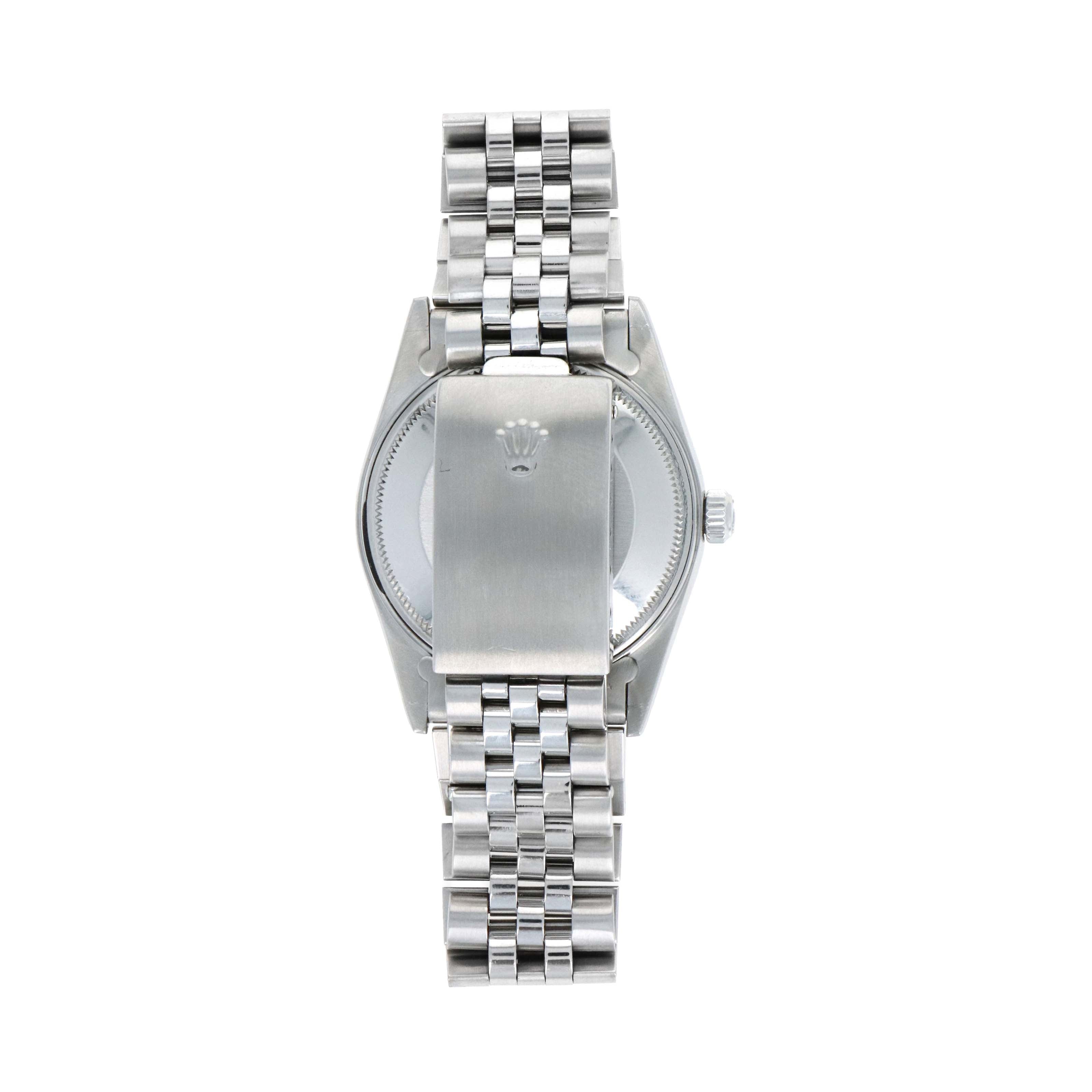 Rolex Oyster Perpetual Date 34MM Model 15000 Silver Stick Dial With Box & Papers - Queen May