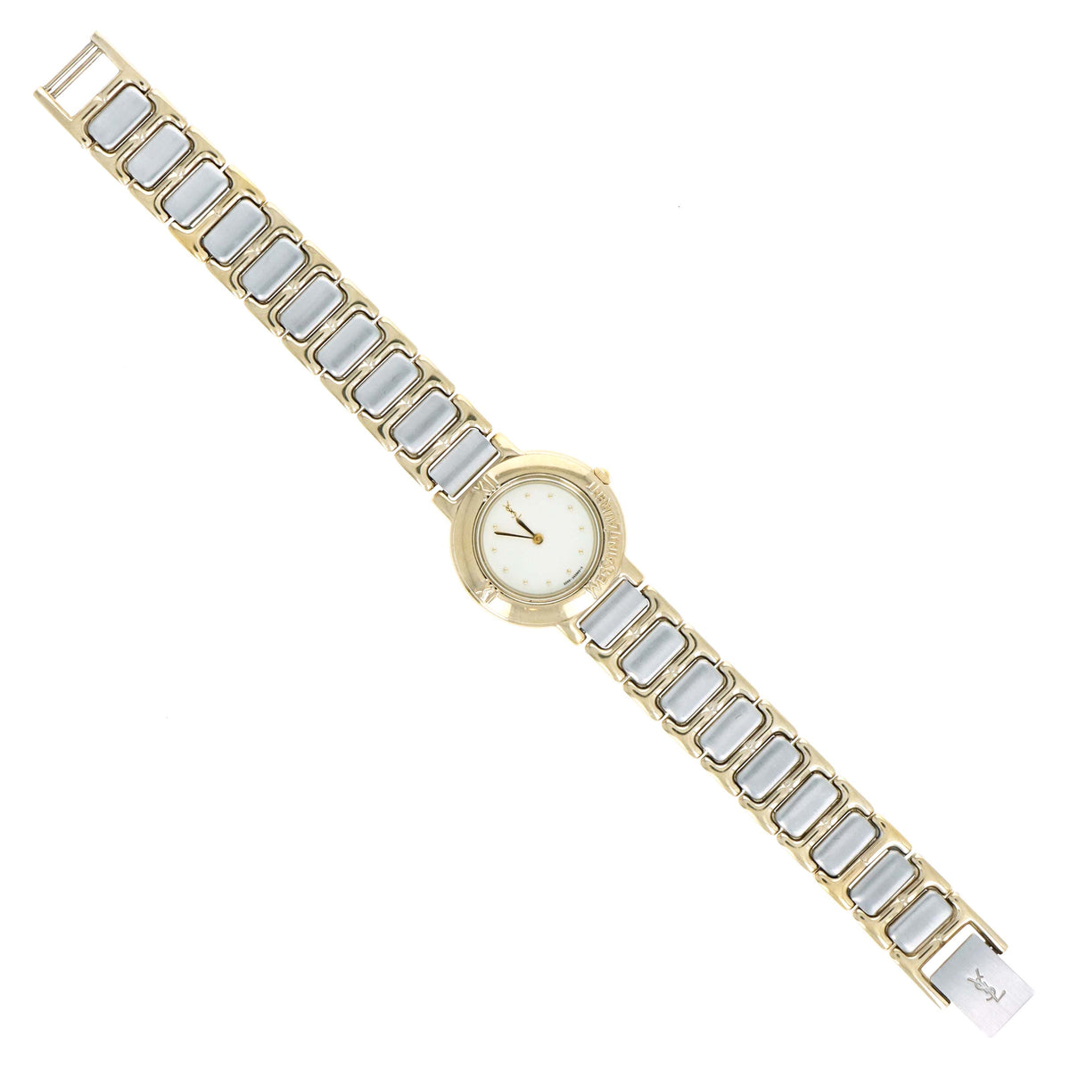 Yves Saint Laurent Two Tone Cream Dial Ladies Watch - Queen May