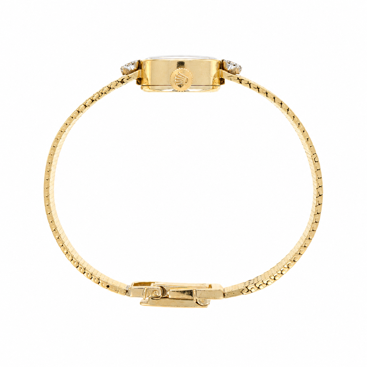 Vintage Rolex 14K Yellow Gold 15MM Mechanical Ladies Cocktail Watch - Queen May