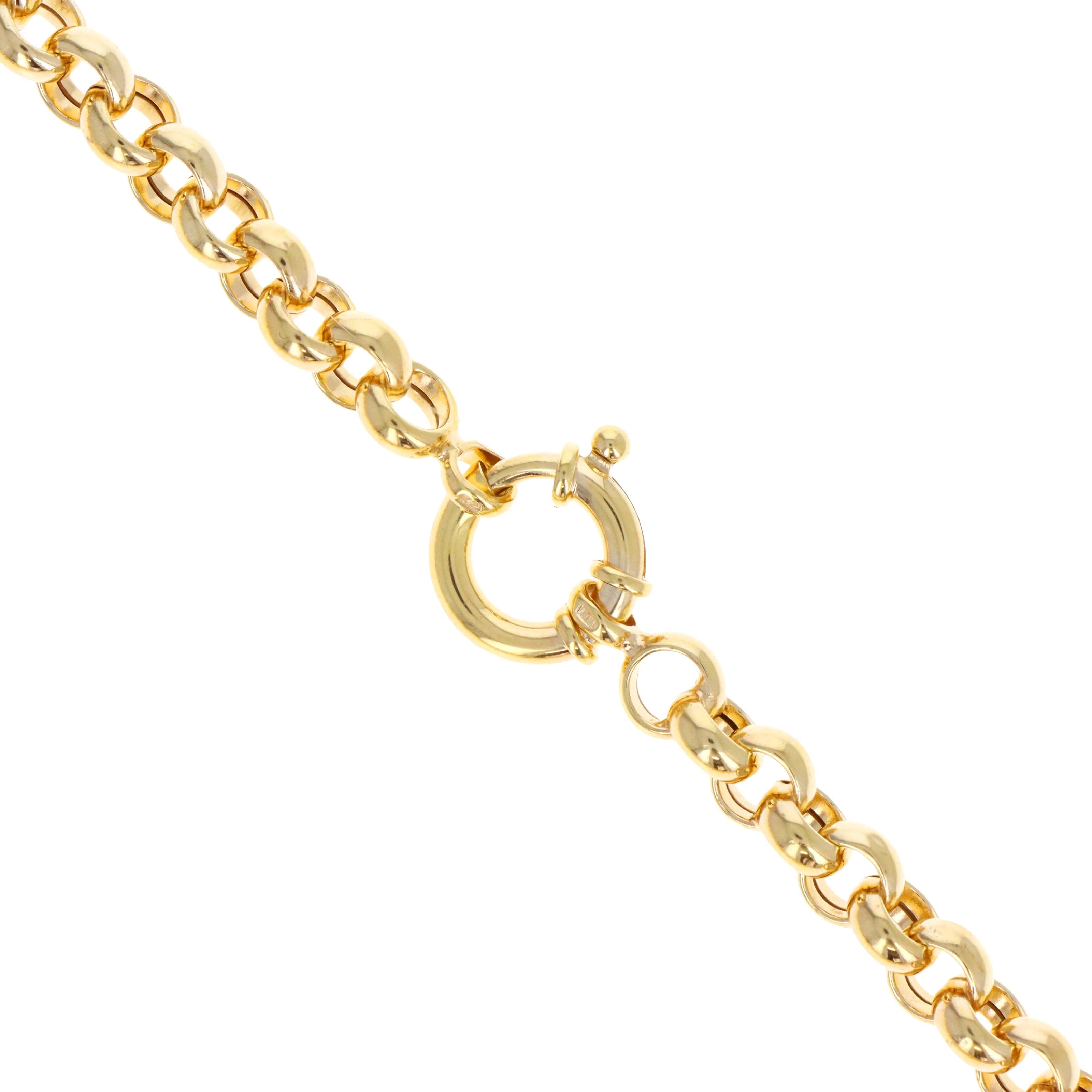 14K Yellow Gold Graduated Rolo Chain Necklace - Queen May