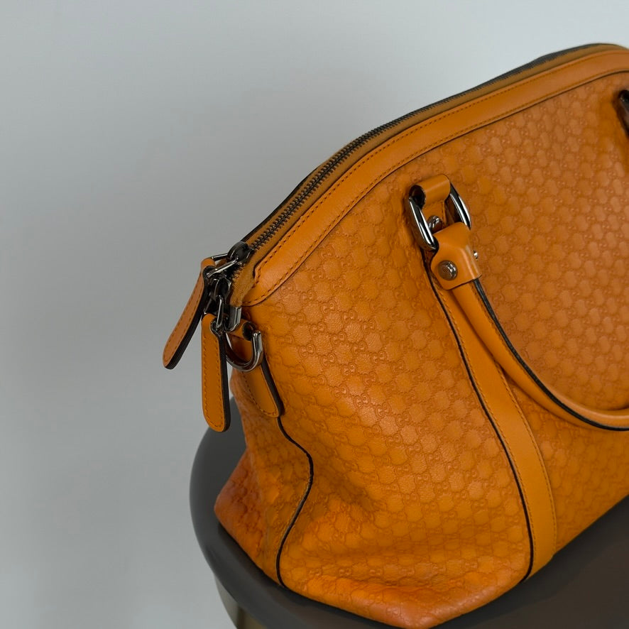 Gucci Soft Micro Guccissima Dome Satchel - Queen May