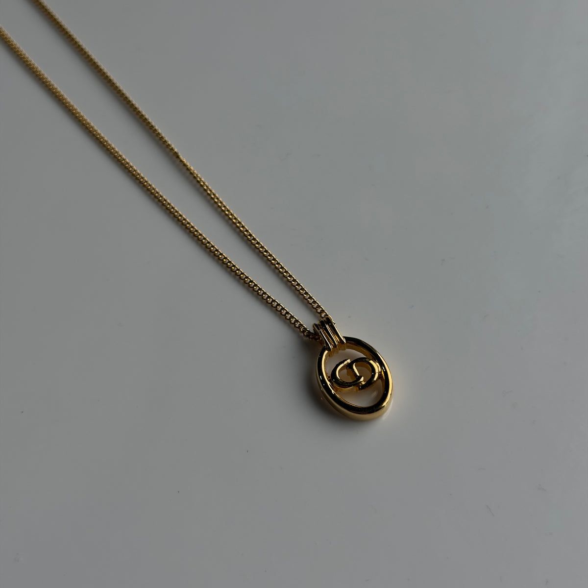 Vintage Christian Dior Logo Necklace