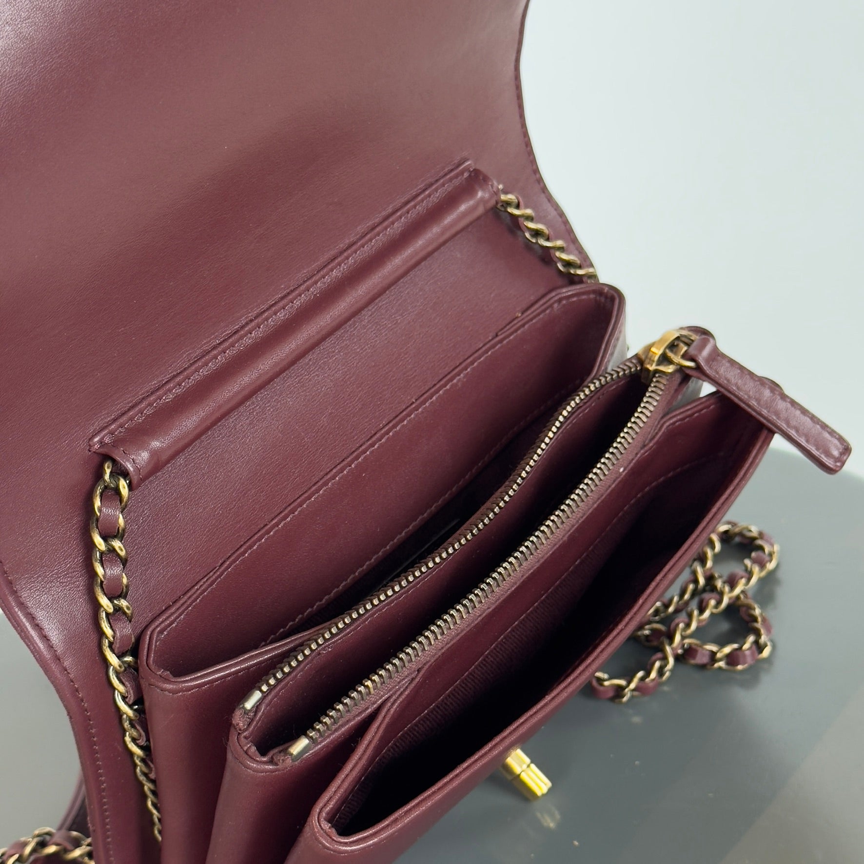 Chanel Art Nouvelle Small Flap Bag Burgundy - Queen May