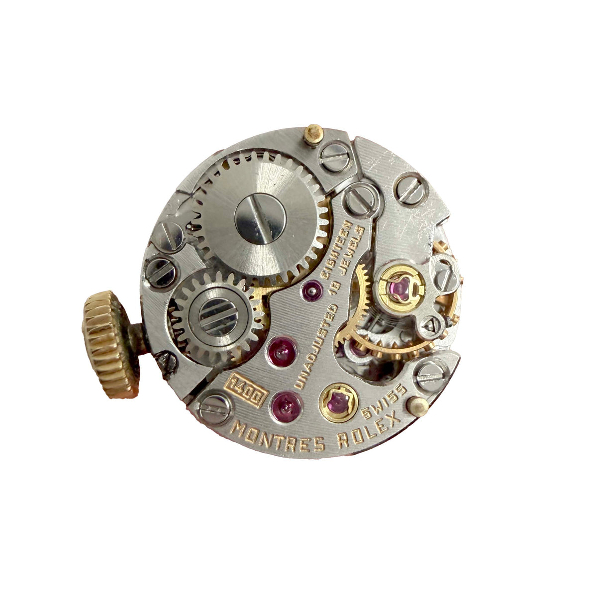 Vintage Rolex Ladies Ref 3570 14K Yellow Gold Nugget Bark Finish Bracelet Mechanical Movement Watch