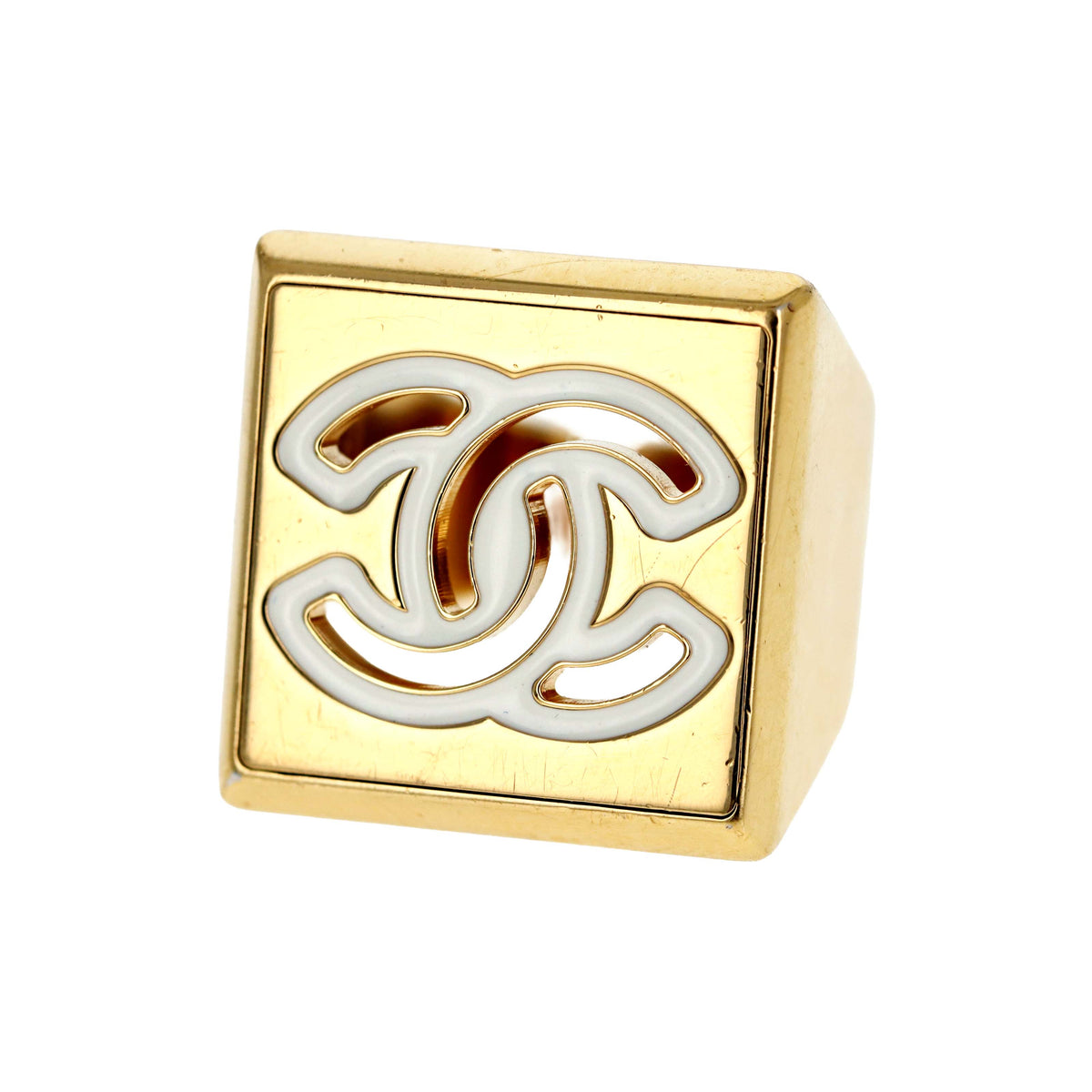 Chanel Enamel CC Box Ring - Queen May