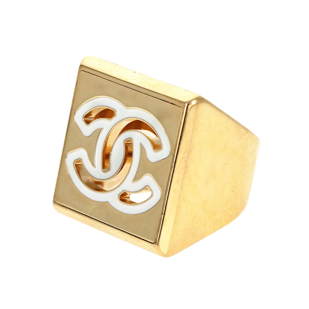 Chanel Enamel CC Box Ring - Queen May
