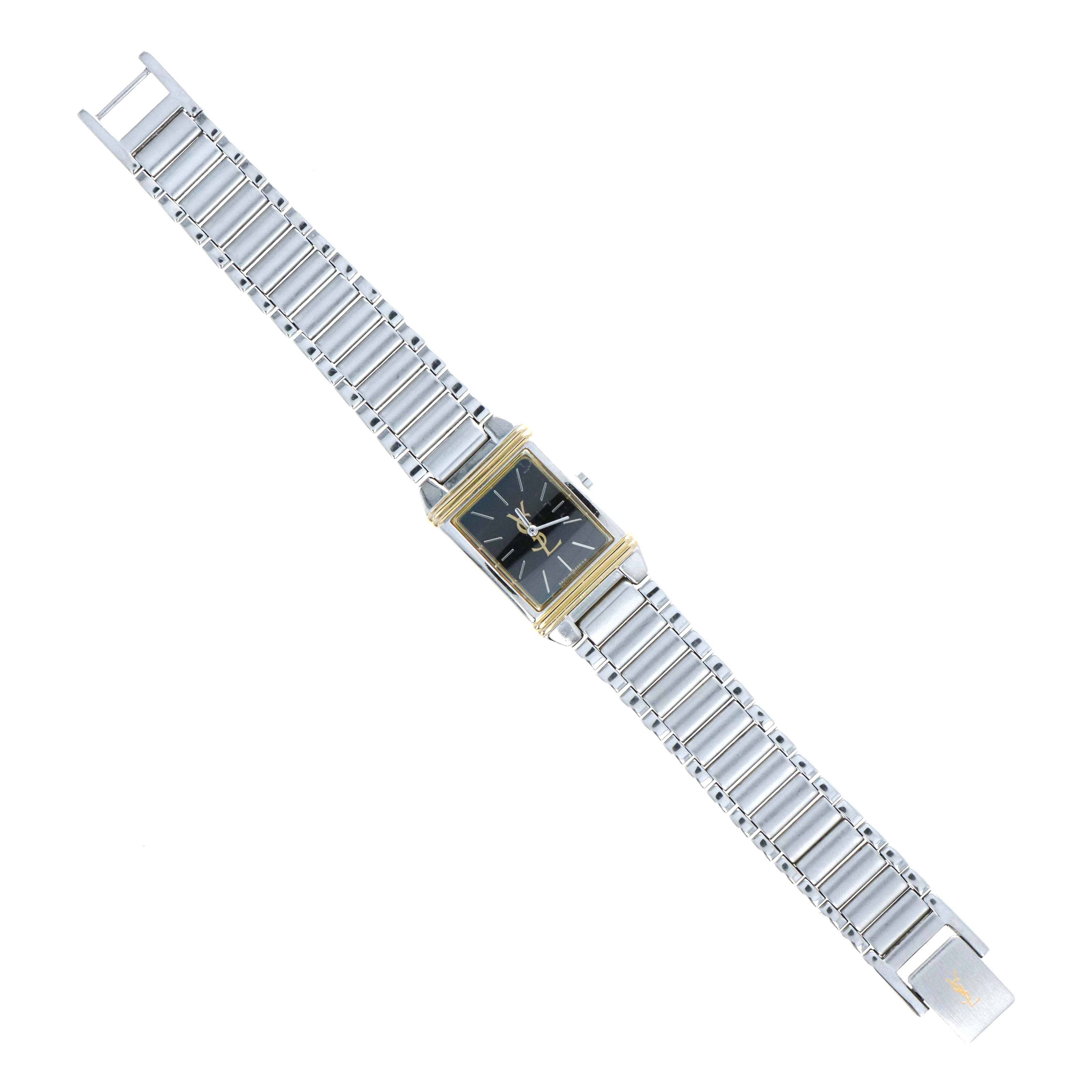 Vintage Yves Saint Laurent Rectangle Logo Watch - Queen May