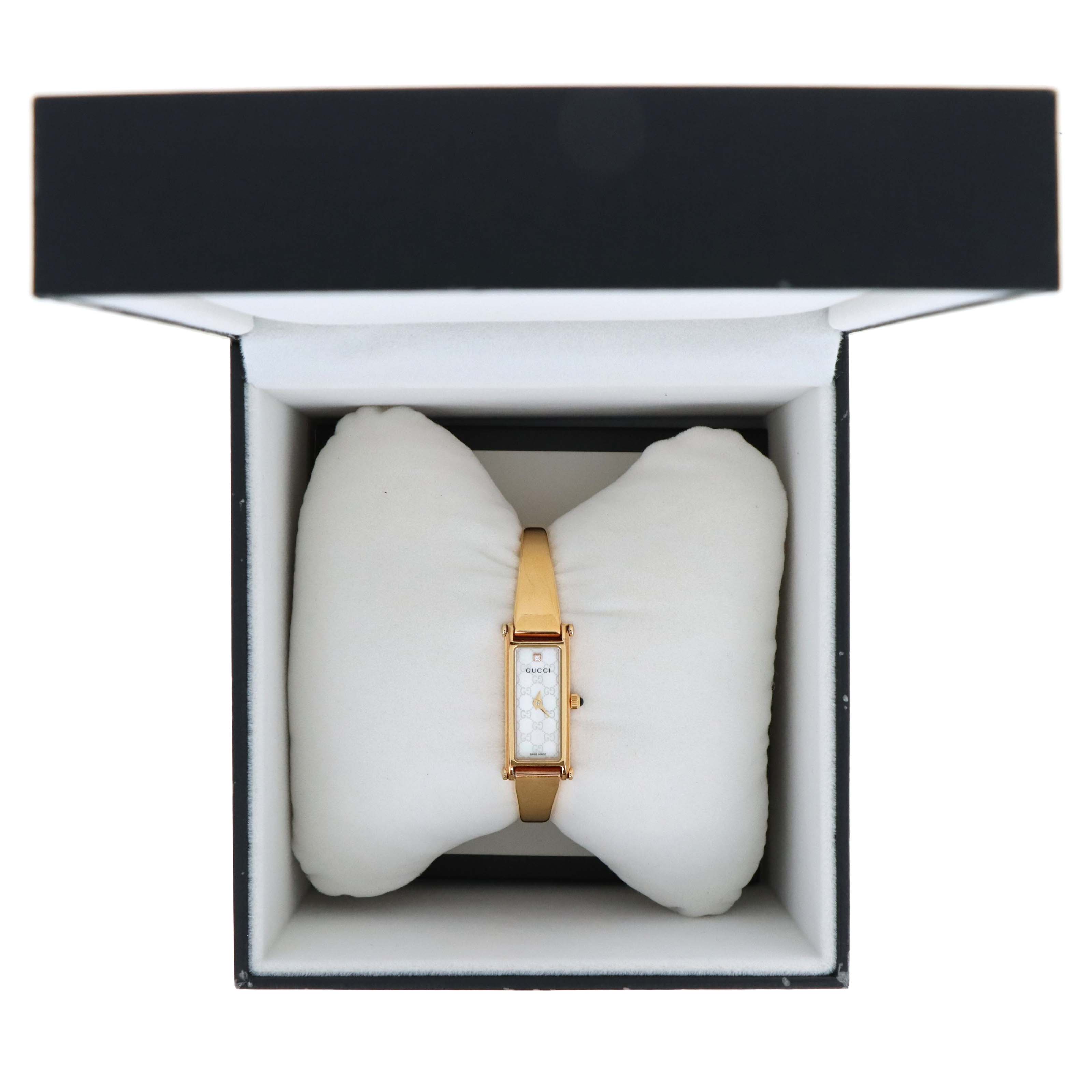 Gucci 1500L Mother Of Pearl GG Dial Watch - Queen May