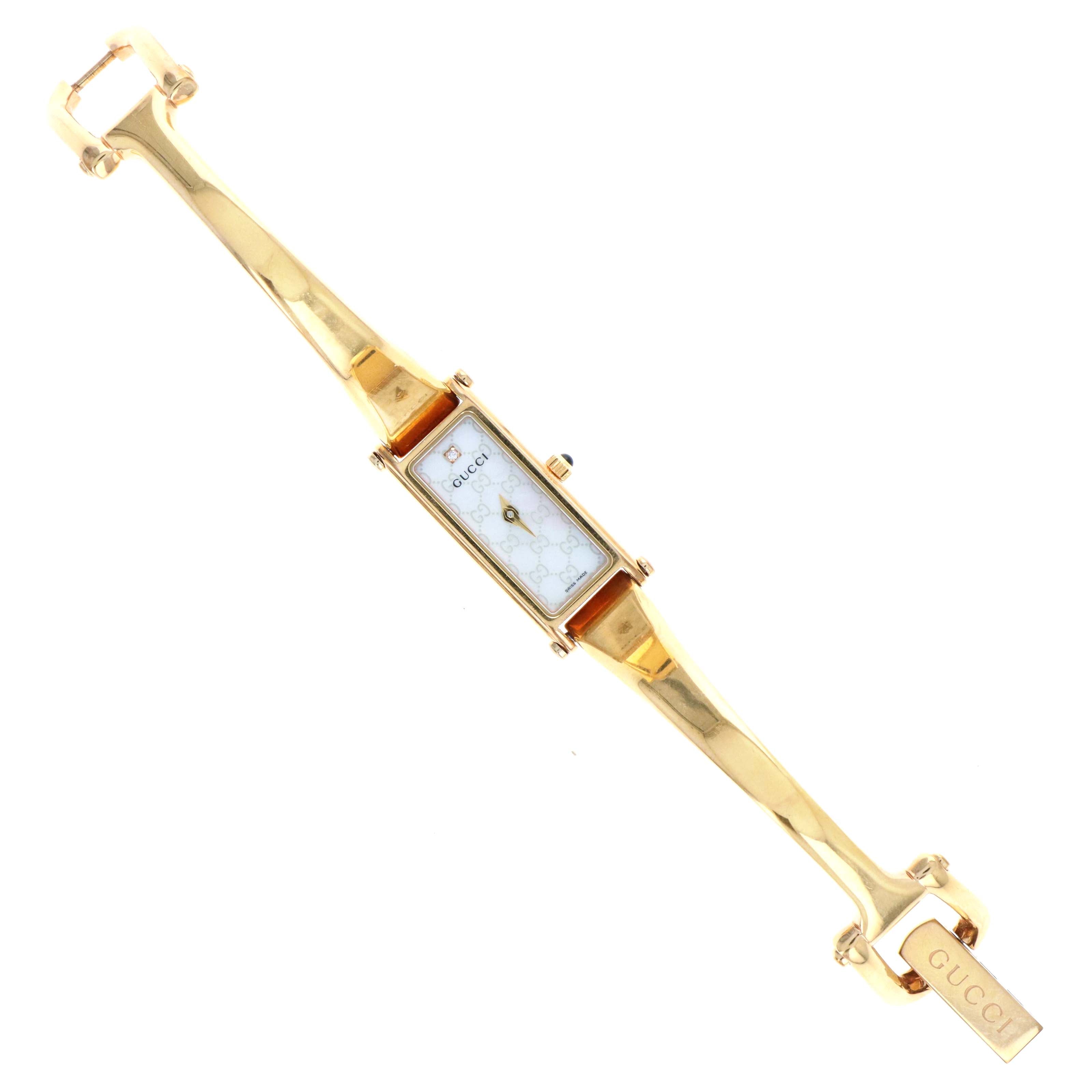 Gucci 1500L Mother Of Pearl GG Dial Watch - Queen May