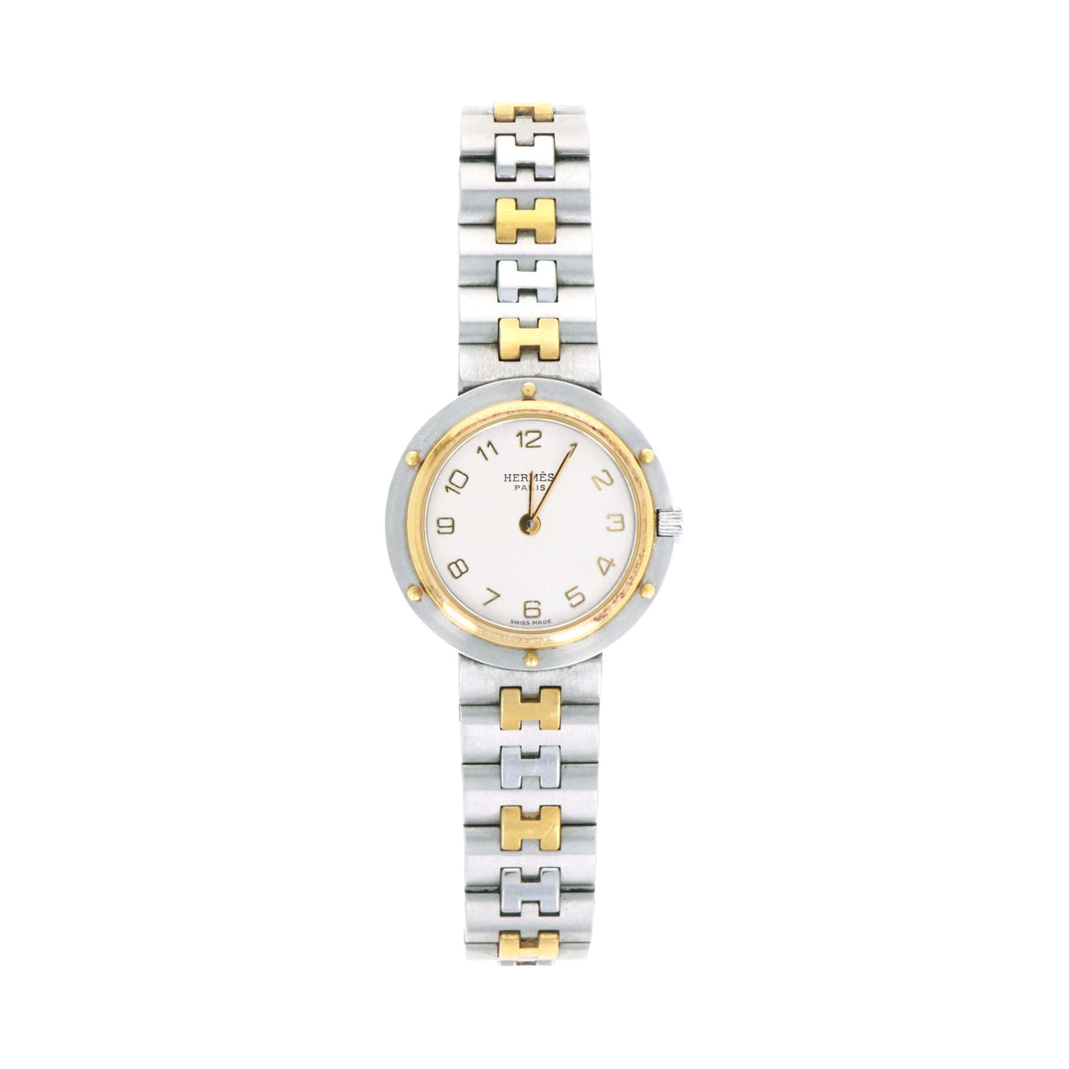 Hermes Two Tone Mini Clipper Watch - Queen May