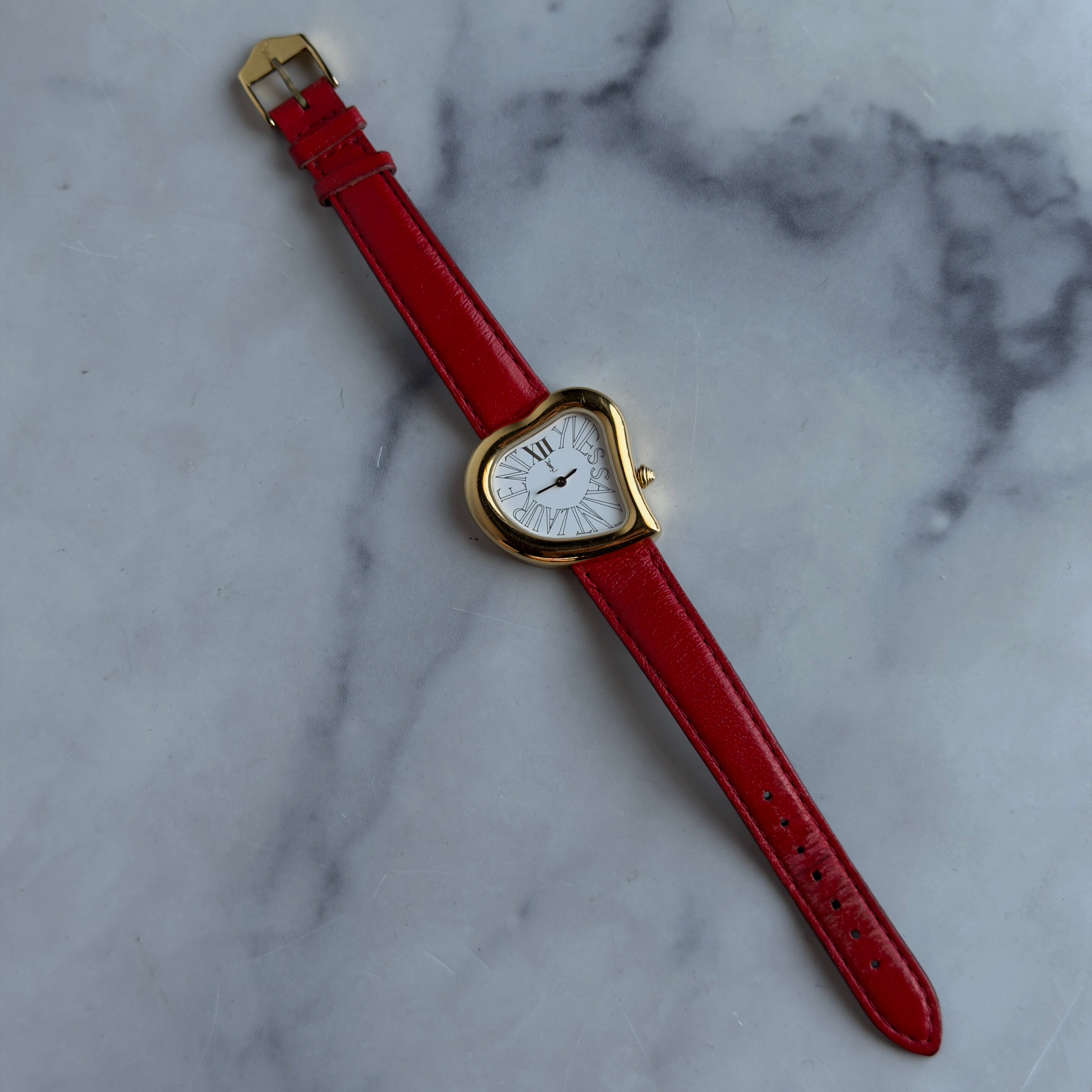 Vintage Yves Saint Laurent Heart Watch