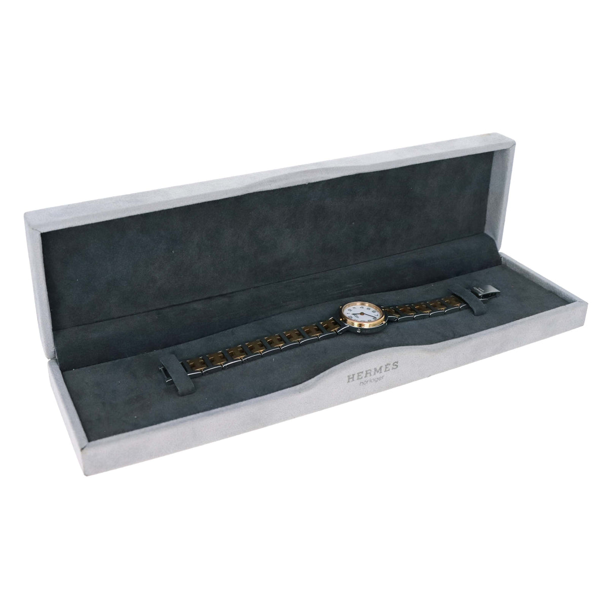 Hermes Two Tone Mini Clipper Watch