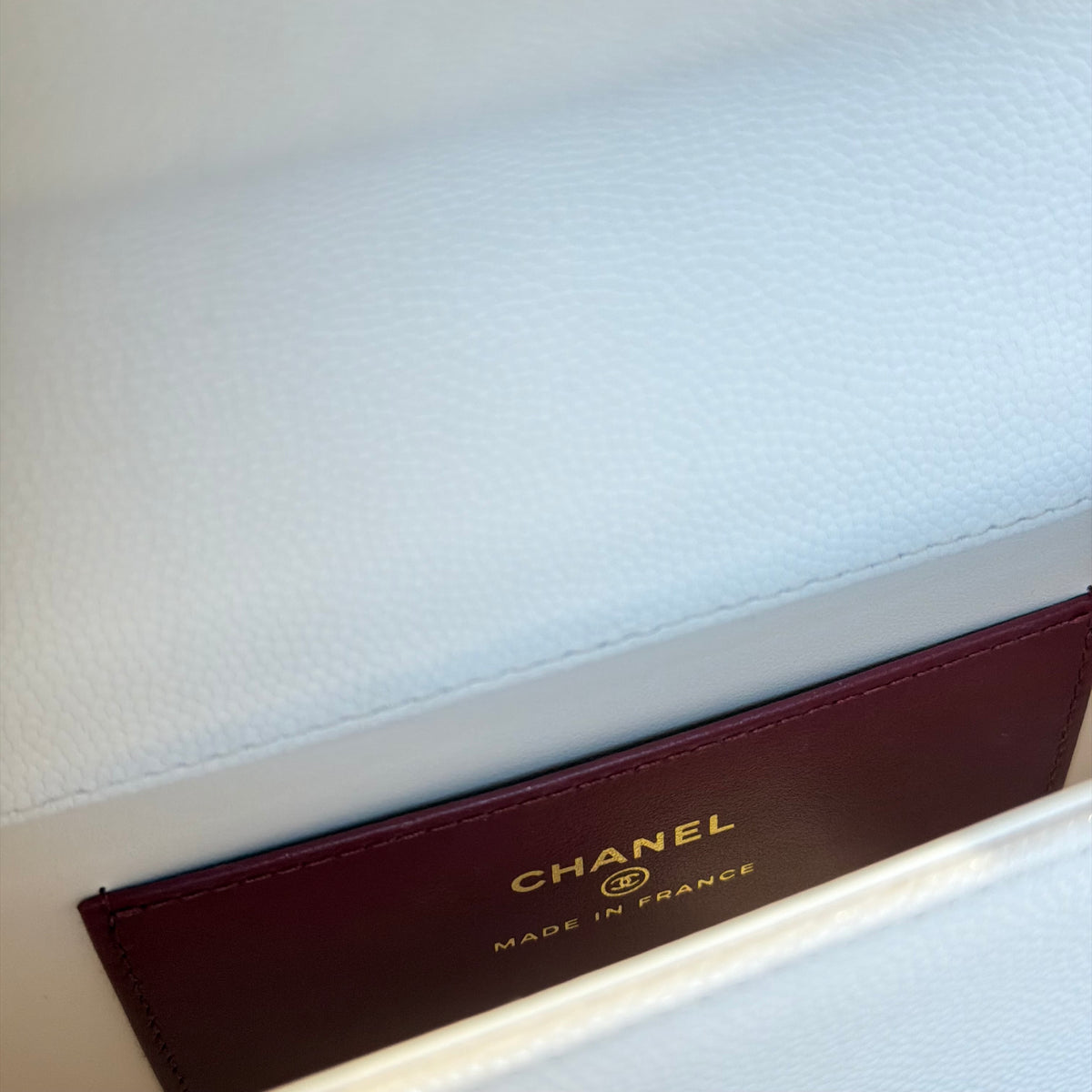 Chanel Mini Preppy Coco White Caviar Leather - Queen May