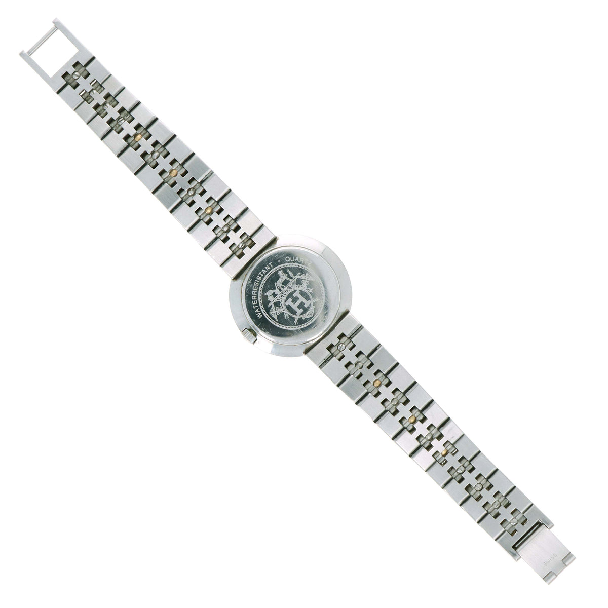 Hermes Two Tone Large Face Clipper Watch