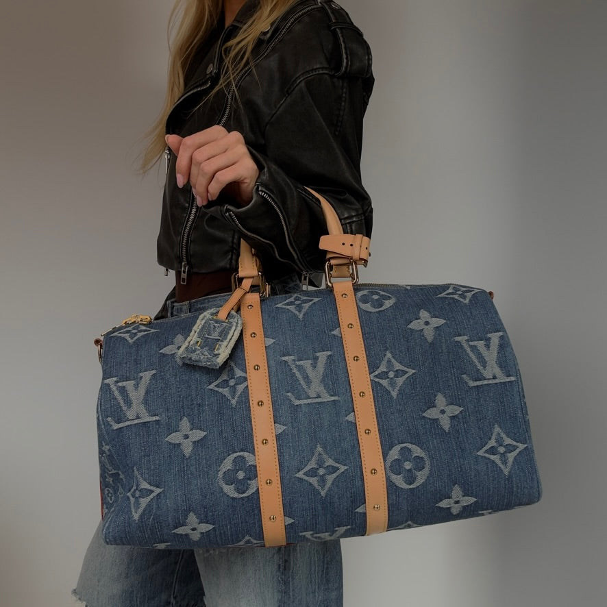 Louis Vuitton Keepall Bandouliere 45 Denim - Queen May