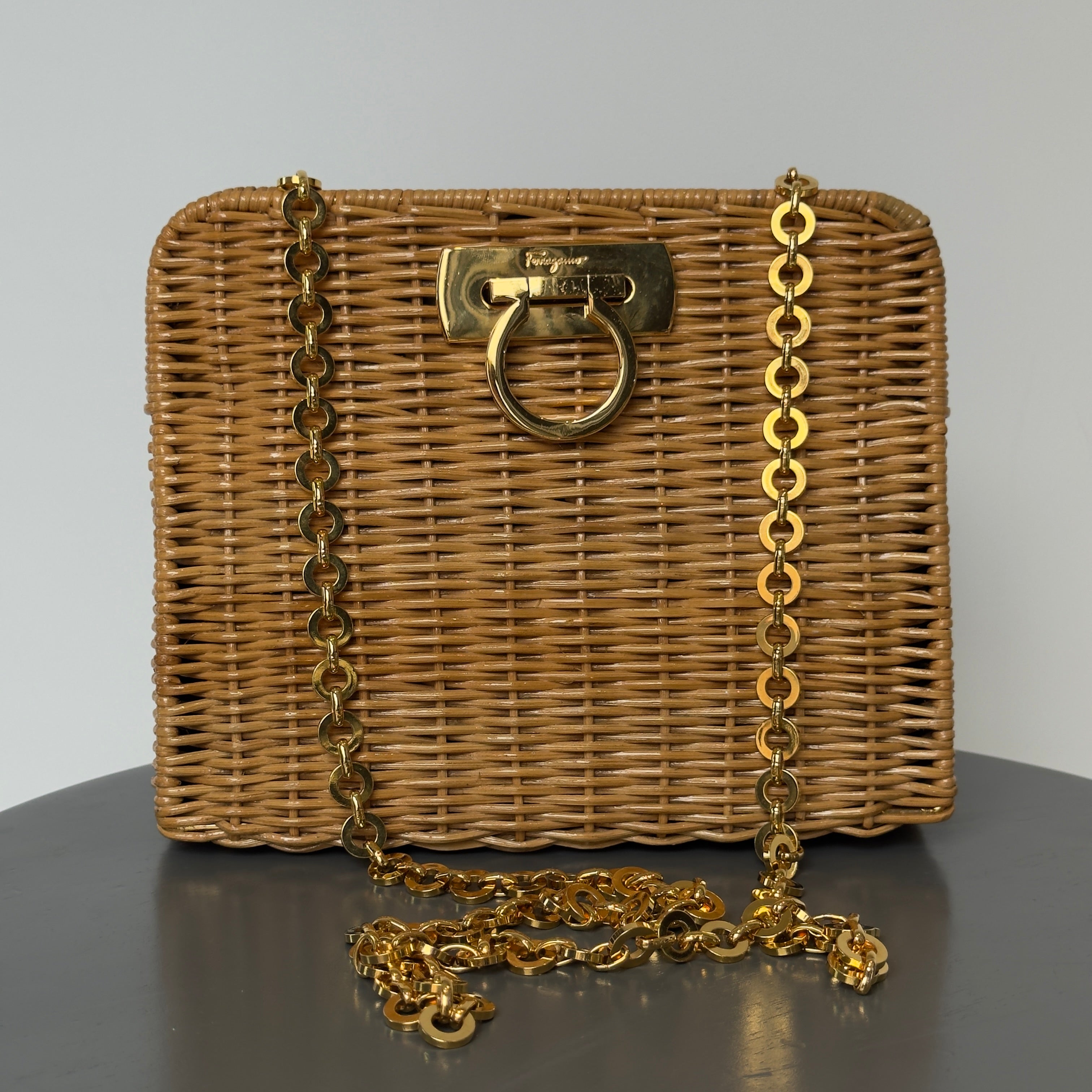 Salvatore Ferragamo Wicker Gancini Bag
