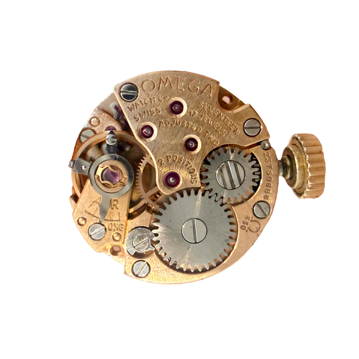Vintage Omega 14K Yellow Gold Woven Mesh Bracelet Diamond Cocktail Watch