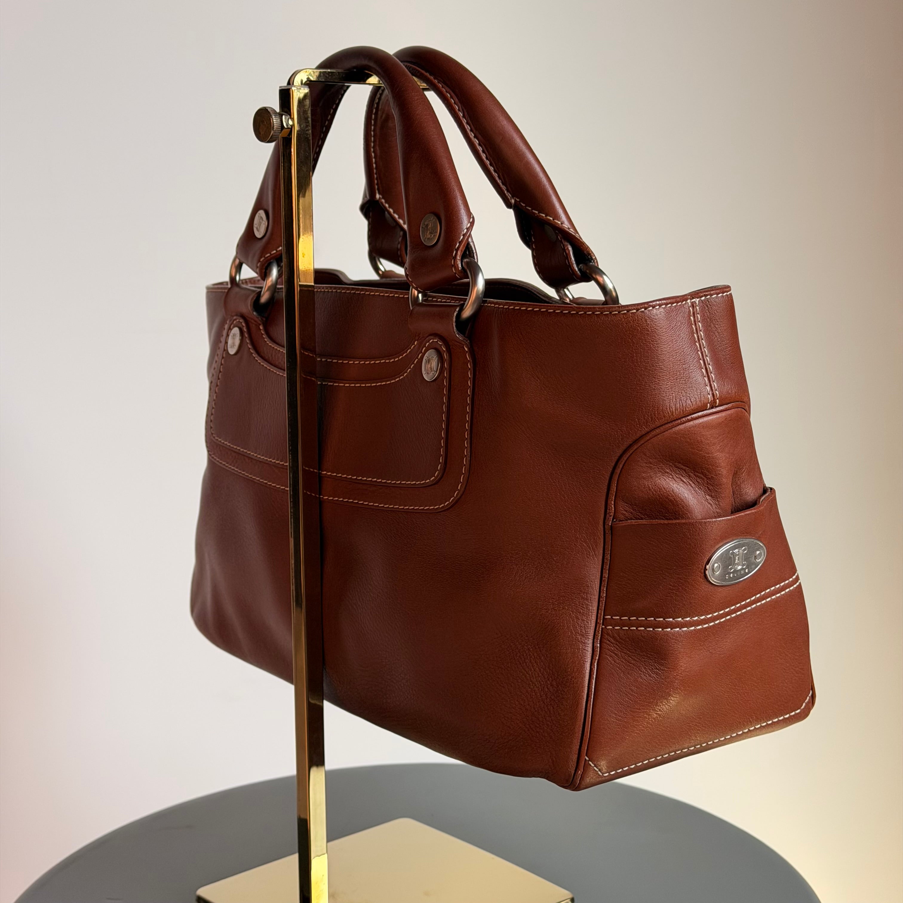 Celine Boogie Bag Brown Leather
