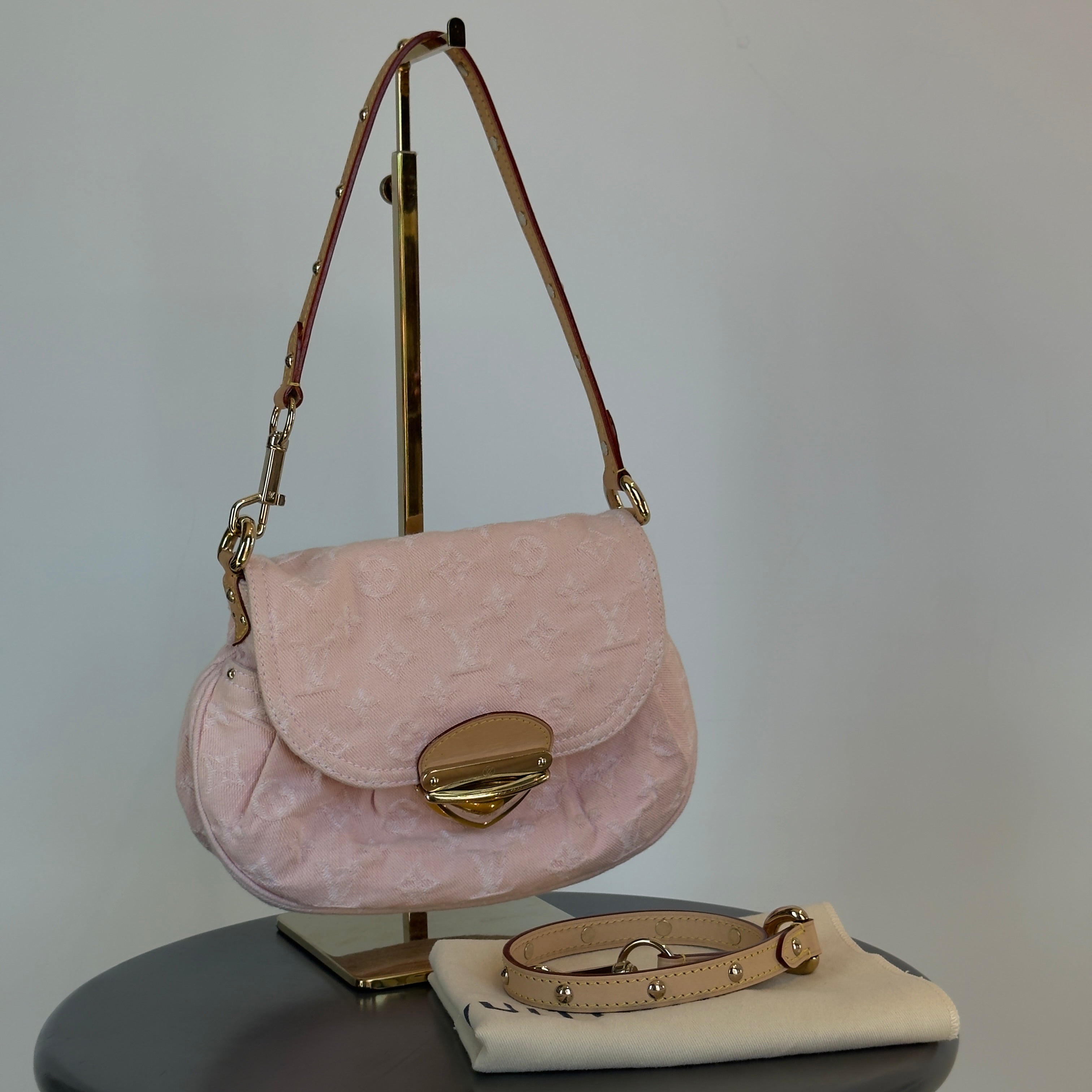 Louis Vuitton Pink Sunset Denim Monogram Bag - Queen May