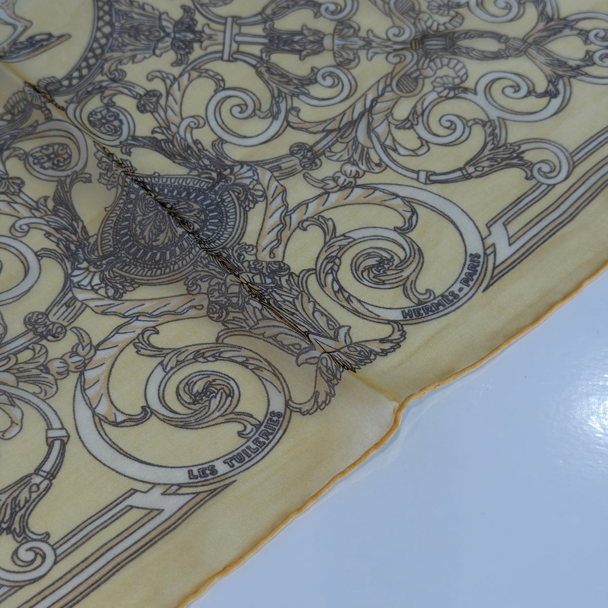 Hermes Les Tuileries 45 cm Silk Chiffon Scarf