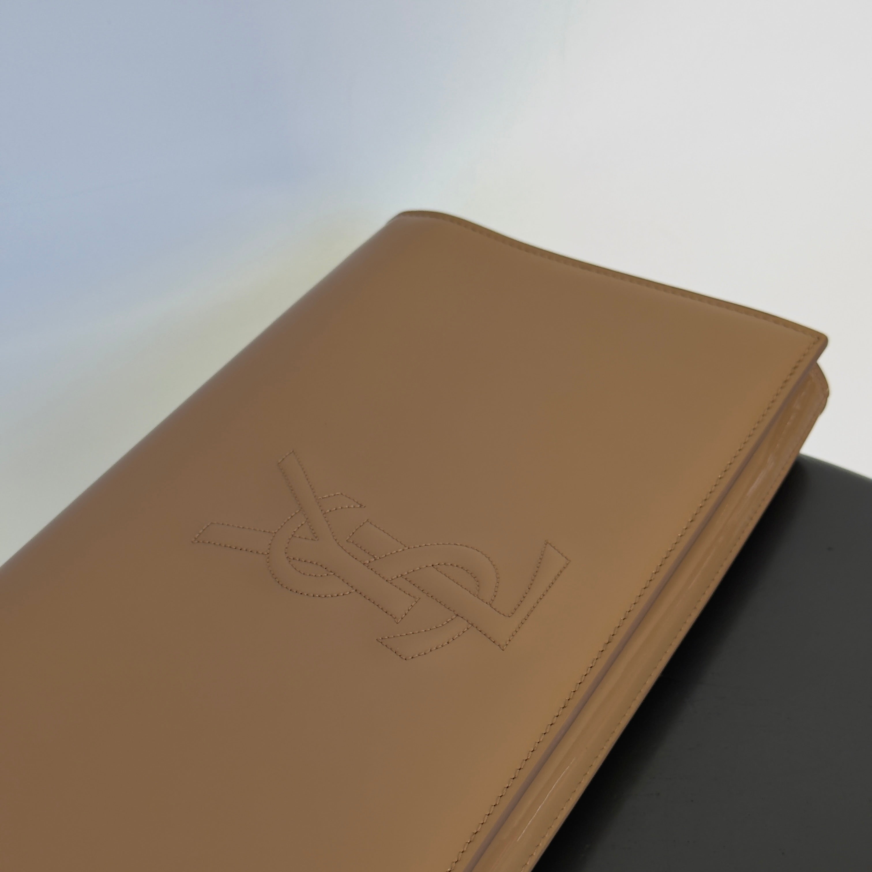 Yves Saint Laurent Signature Beige Clutch
