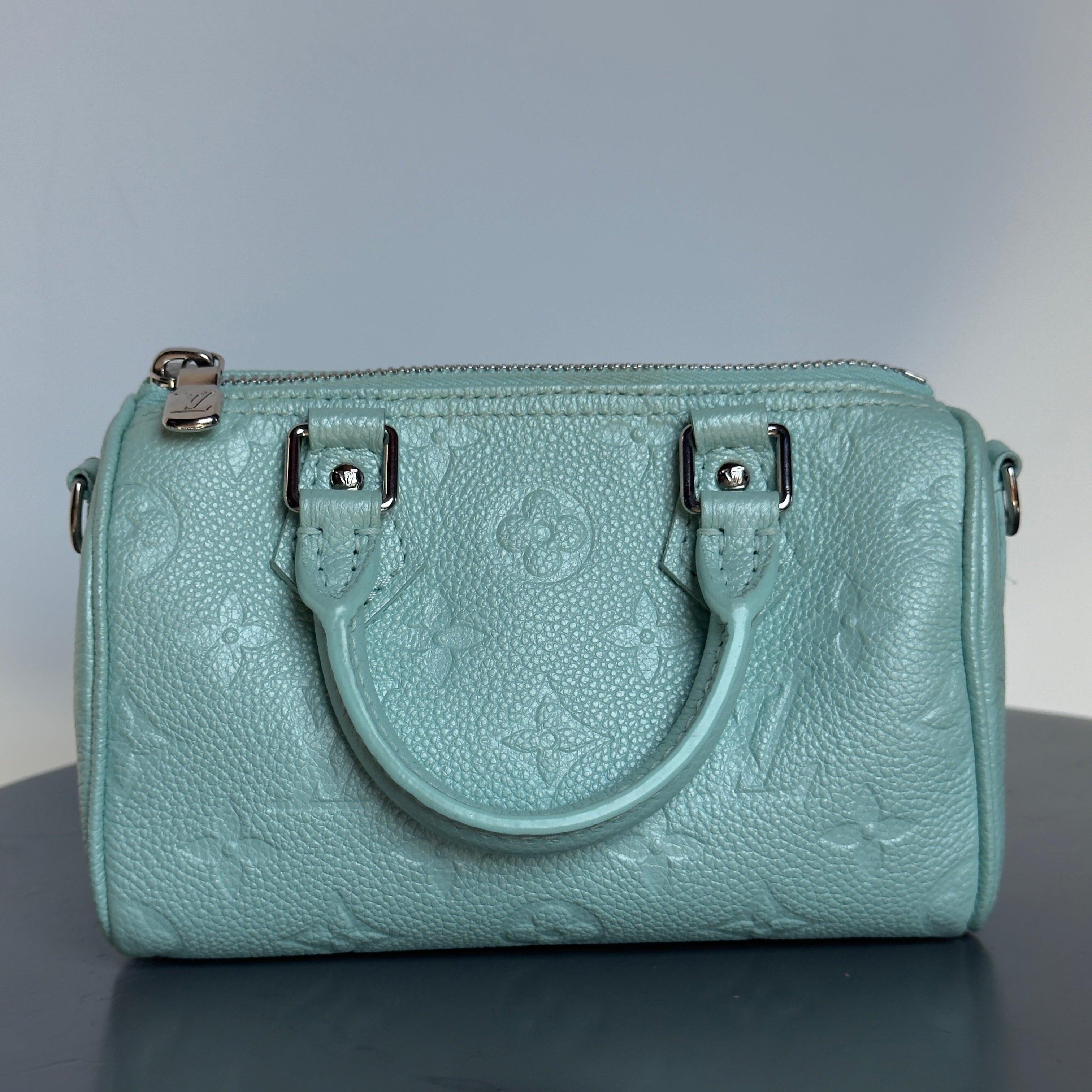 Louis Vuitton Empreinte Monogram Nano Speedy Pearly Lagoon Turquoise