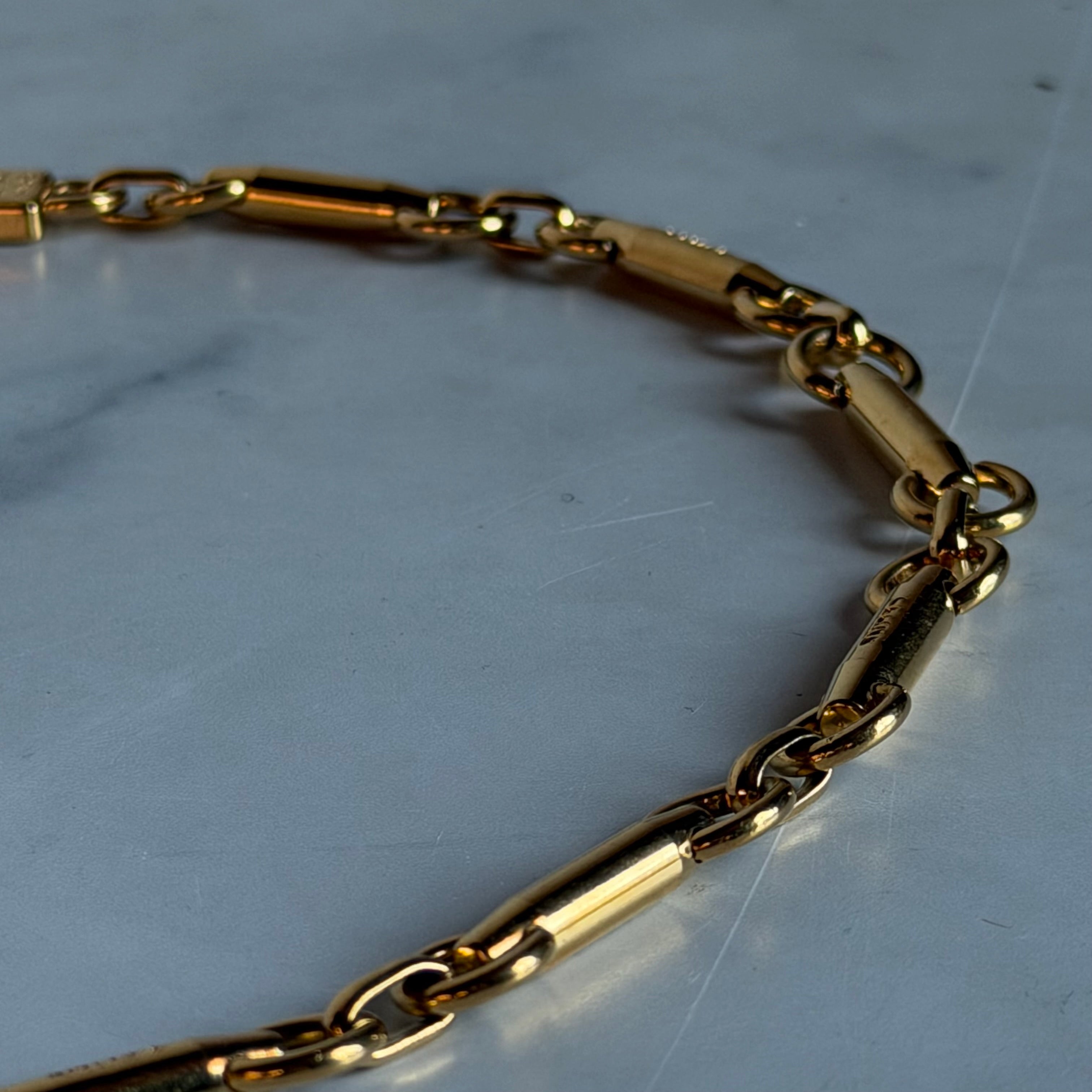 Vintage Celine Horsebit Gold Plated Necklace