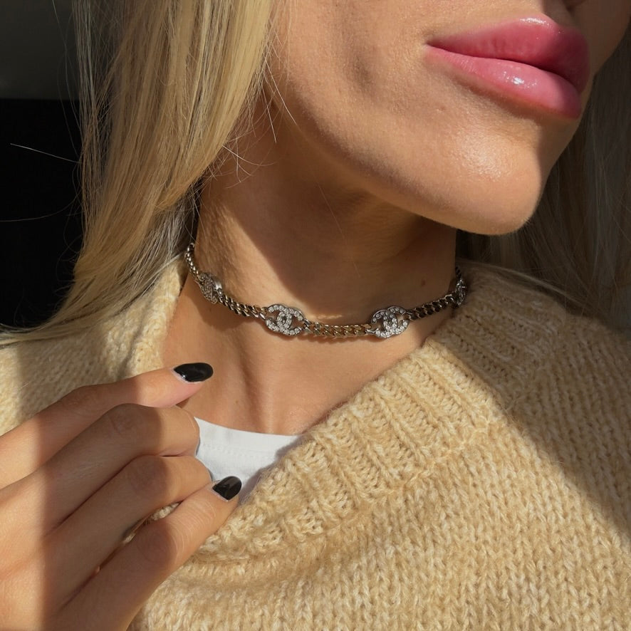 Chanel B22 CC Choker Crystal Chain - Queen May