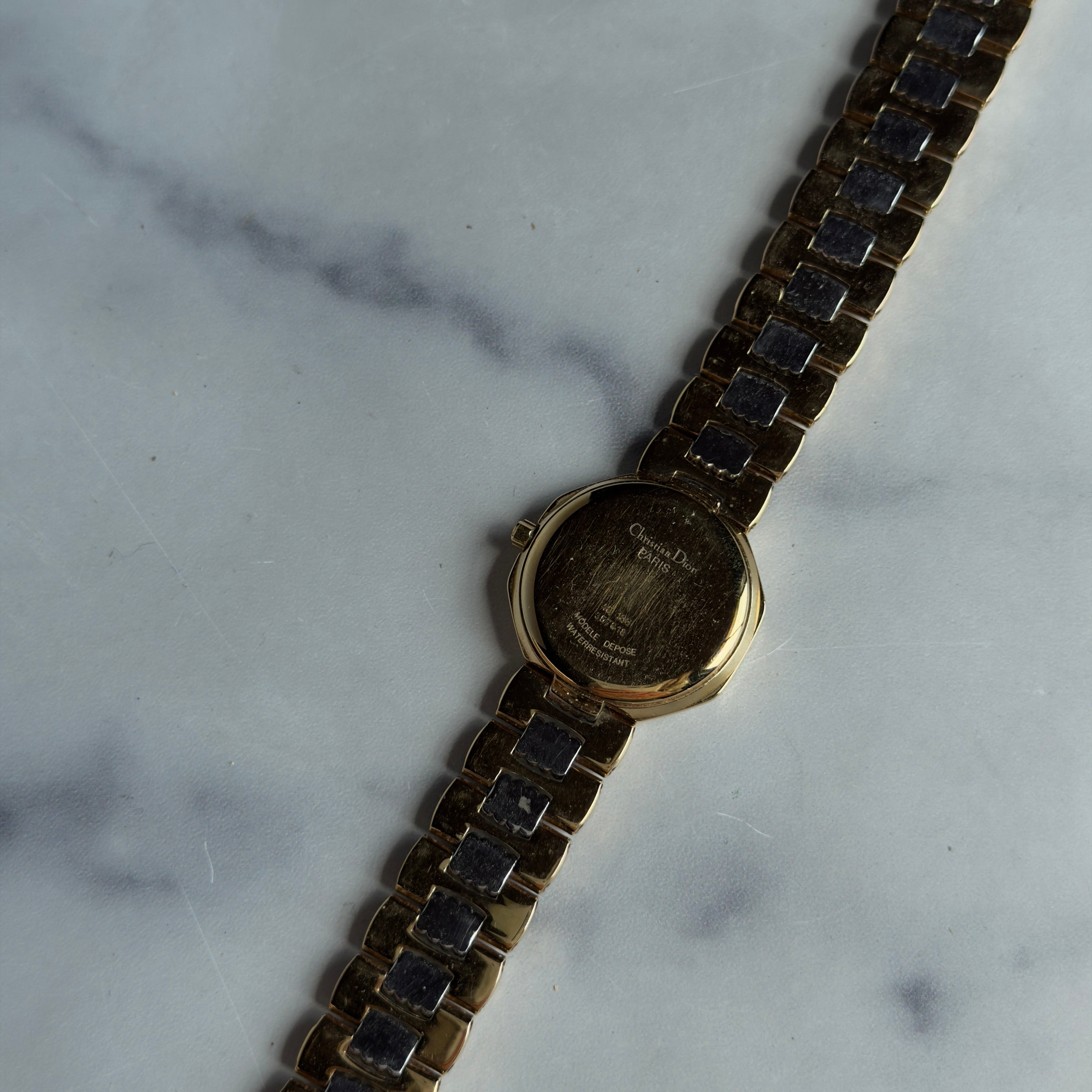 Christian Dior Two Tone Octagon Watch