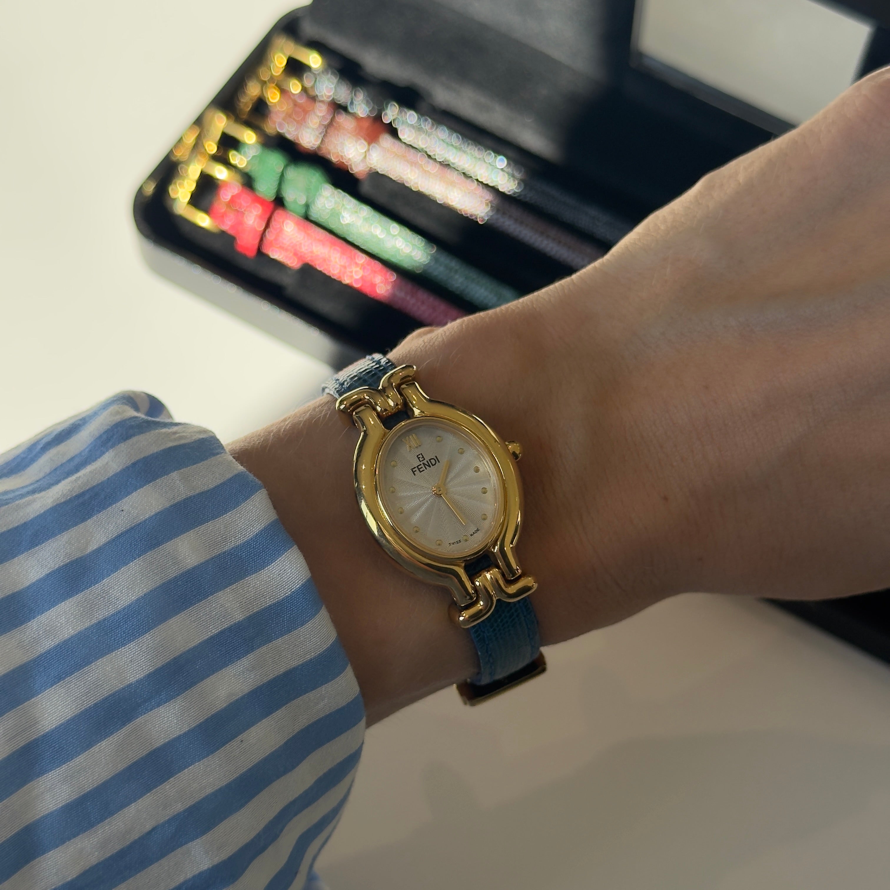 Fendi 640L Chameleon Watch With Interchangeable Straps