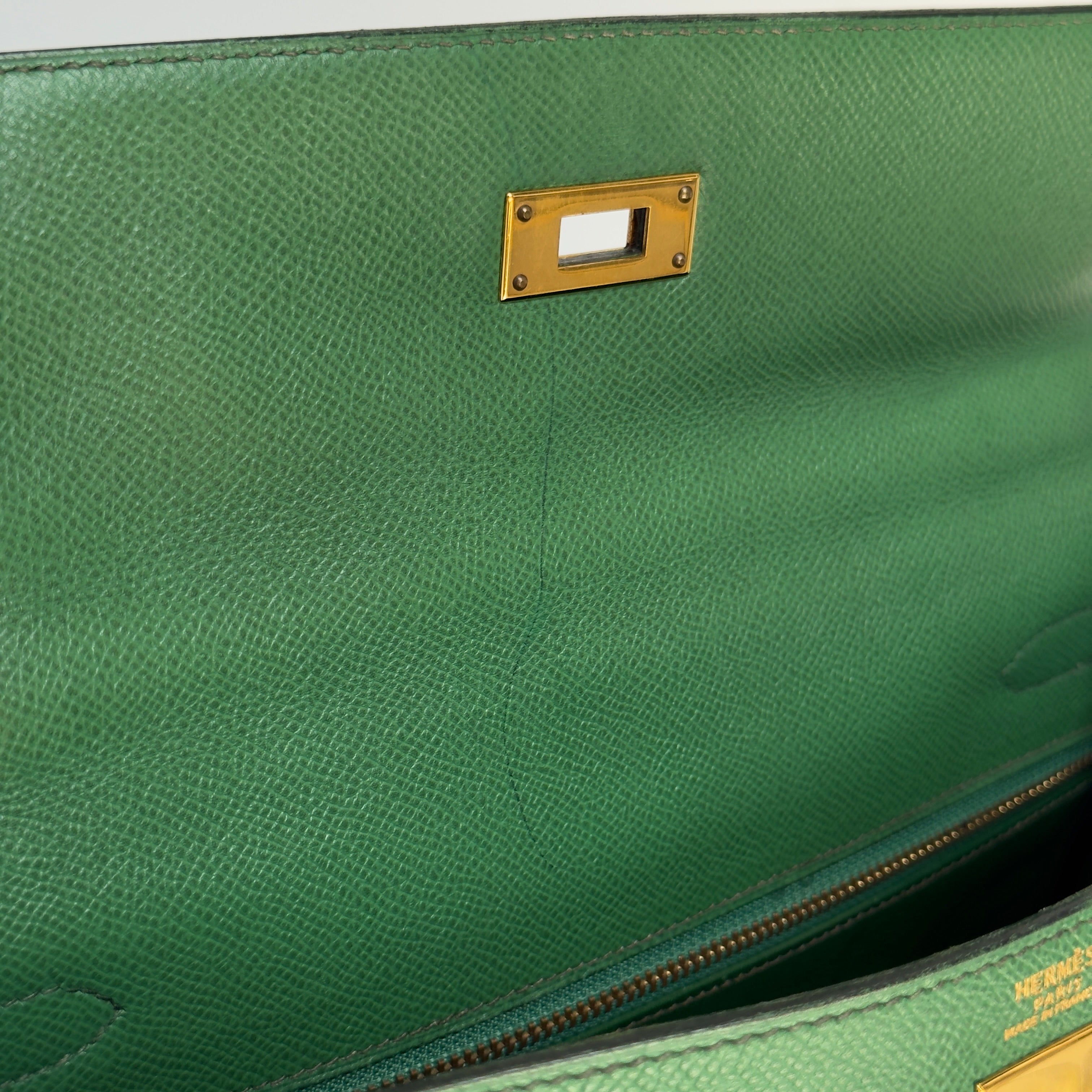 Vintage Hermes Kelly 32 Courchevel Leather 1994 - Queen May