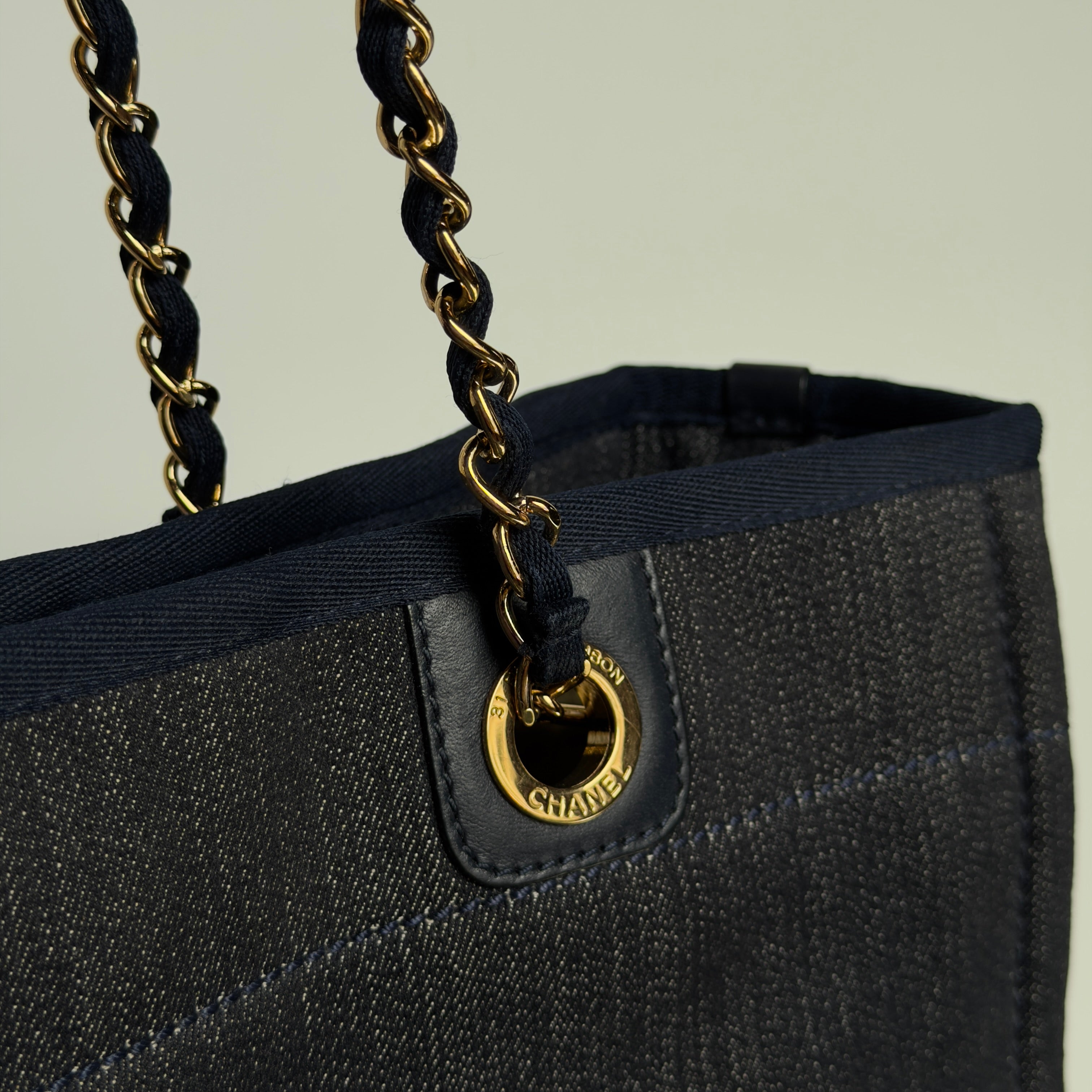 Chanel Deauville Tote Denim Small