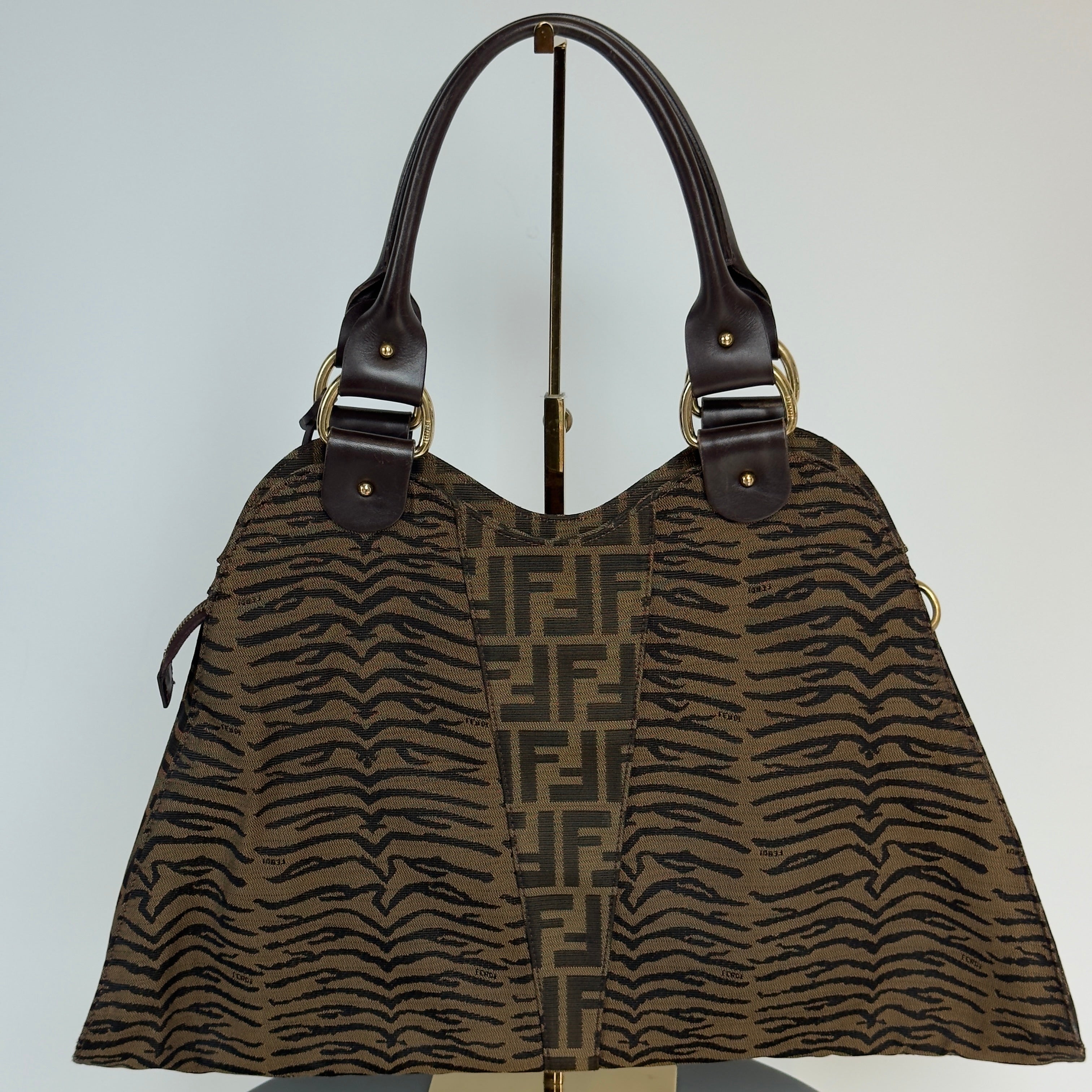 Fendi Zucca Devil Trapezio Tote Bag - Queen May