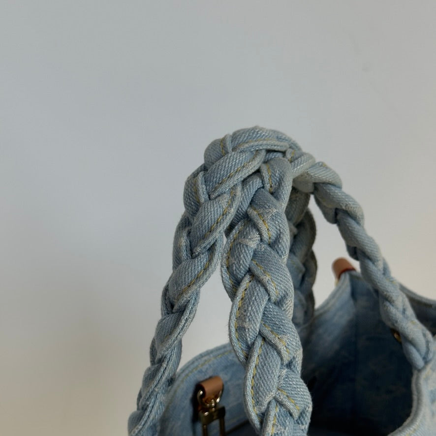 Louis Vuitton Monogram Washed Denim Let Go PM Sky Blue - Queen May