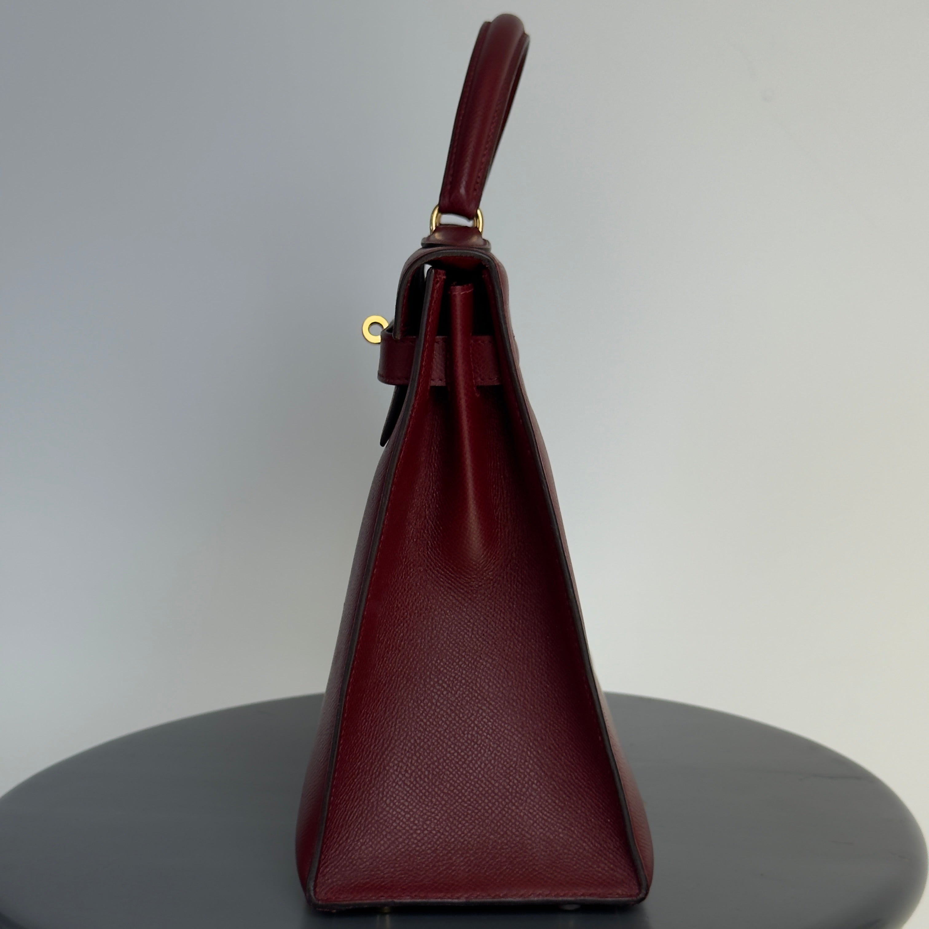 Vintage Hermes Kelly 32 Epsom Leather Rouge H 1991 - Queen May