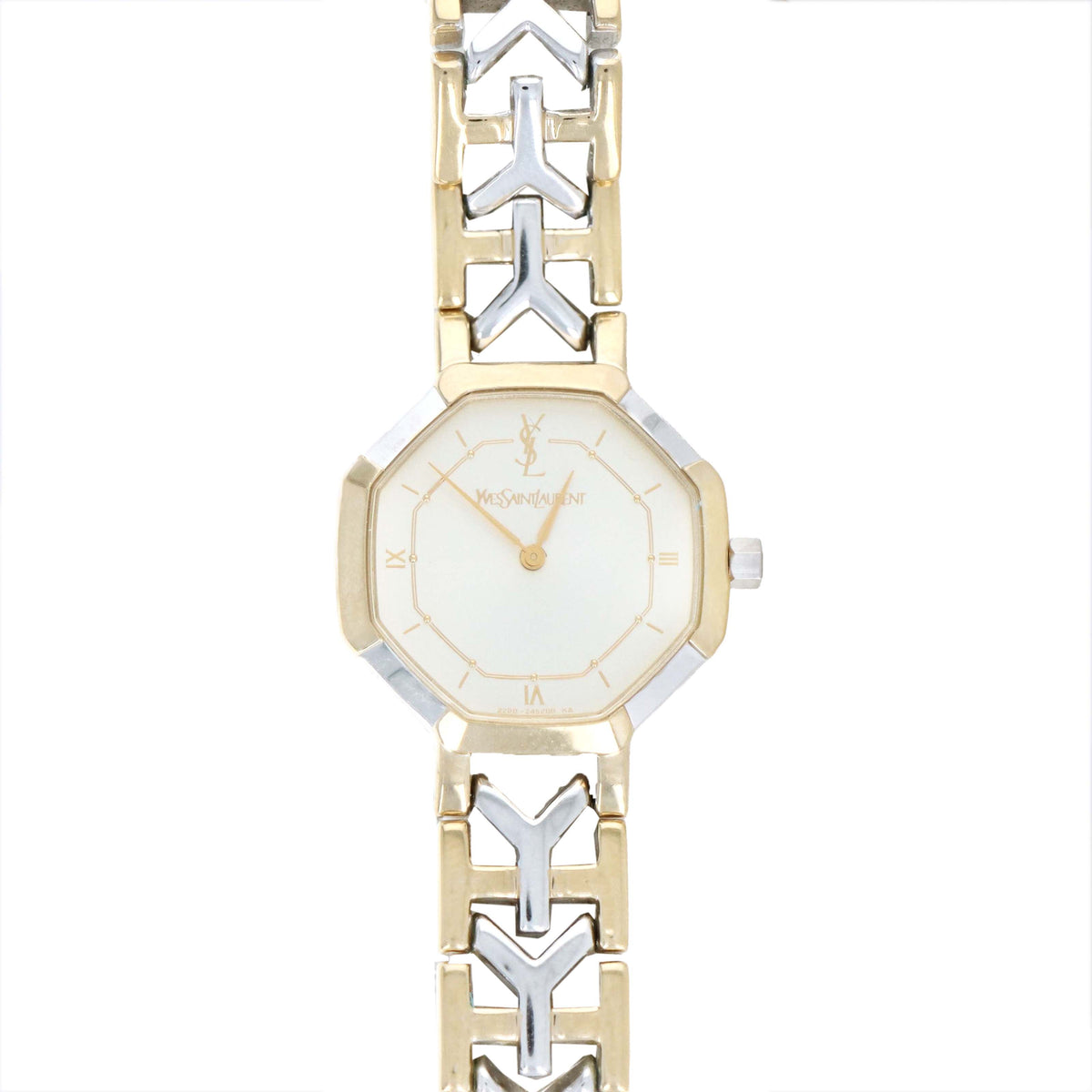 Yves Saint Laurent Octagon Two Tone Watch