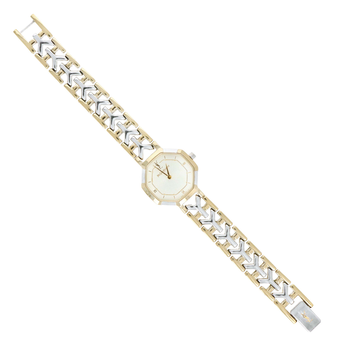 Yves Saint Laurent Octagon Two Tone Watch