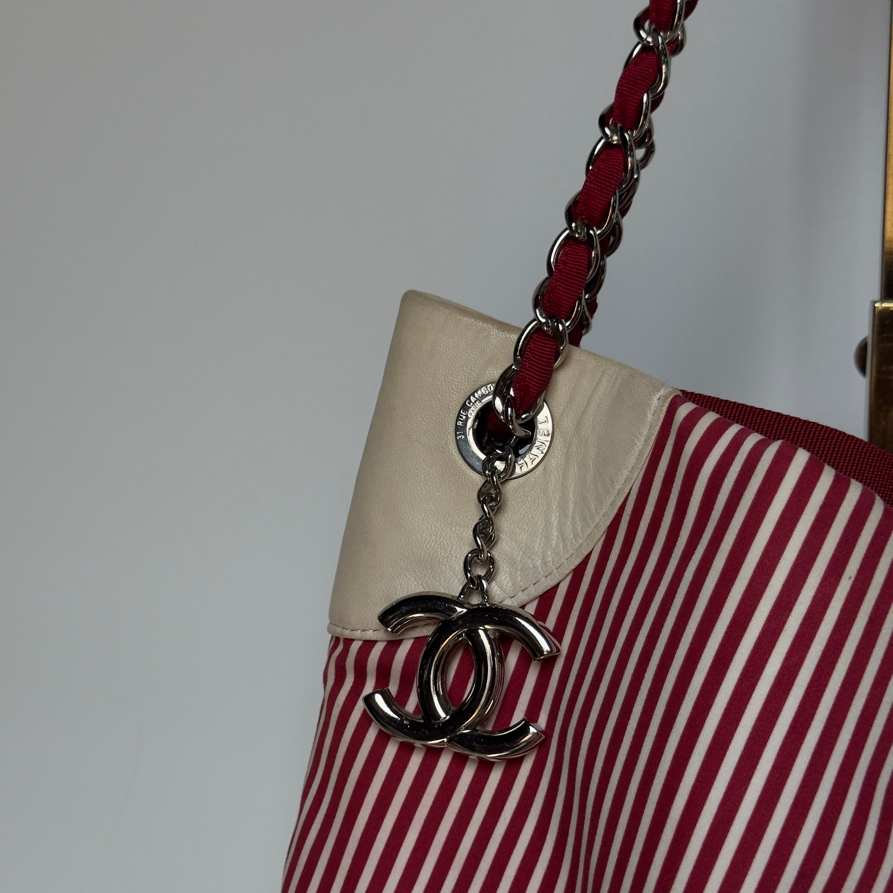 Chanel Striped Rialto Tote - Queen May
