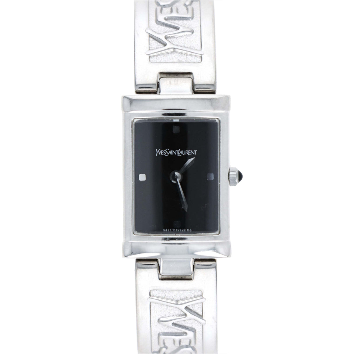 Yves Saint Laurent Silver Logo Bangle Watch