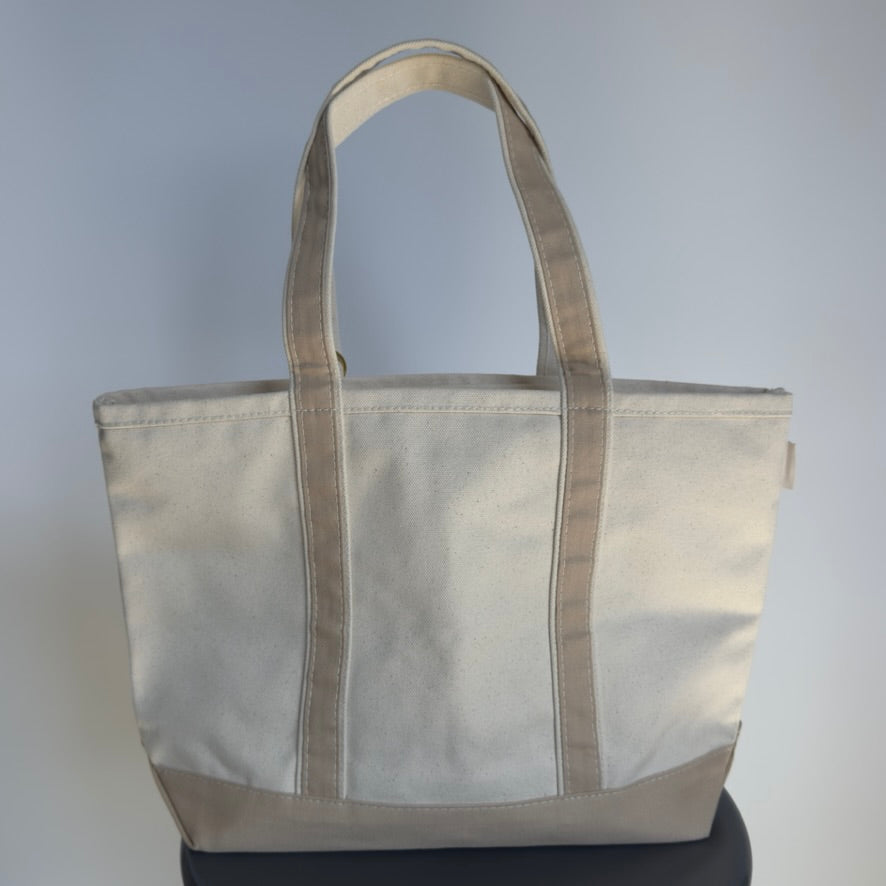 Embroidered Cape May Medium Canvas Boat Tote x Freshwater Curated Goods Bag Charms - Queen May