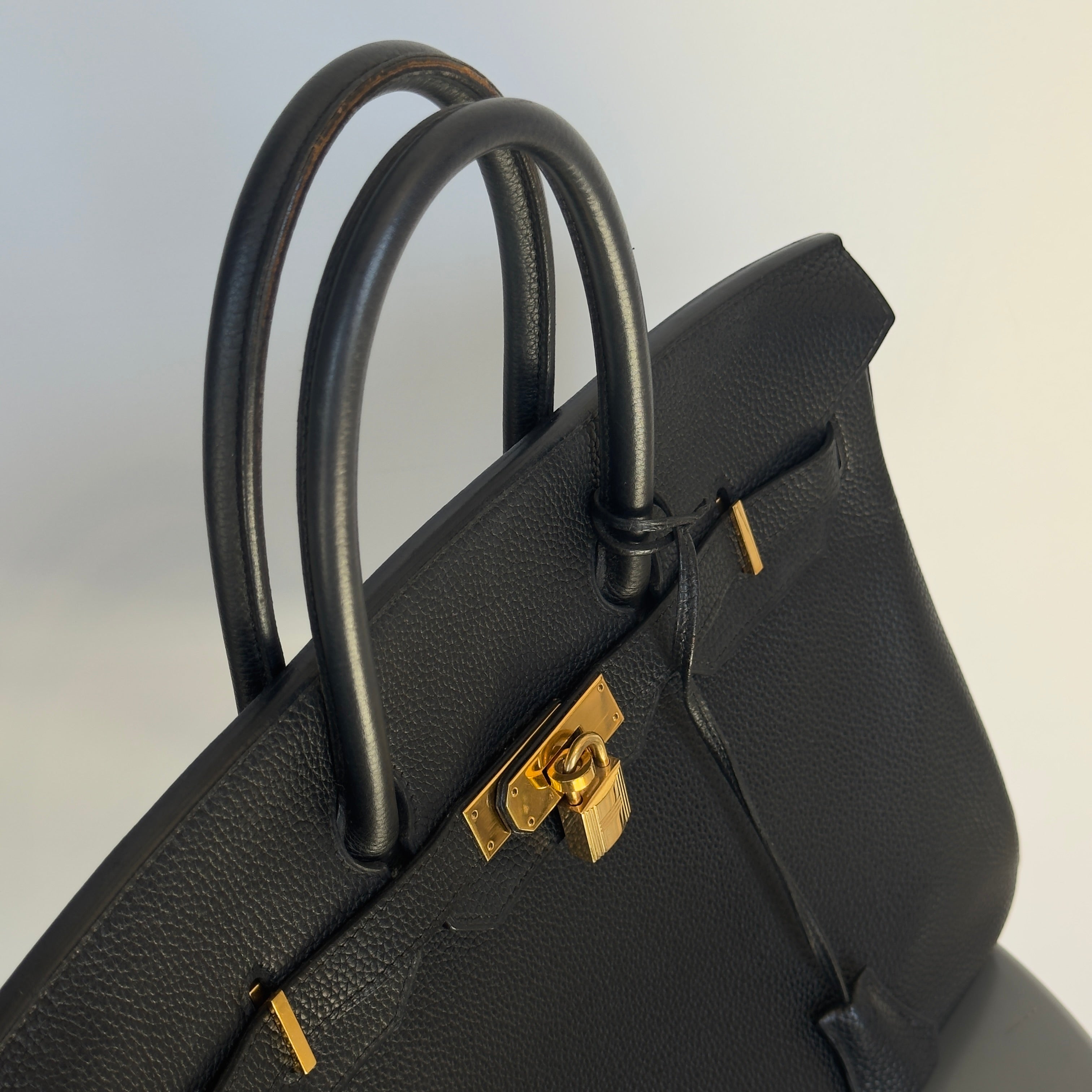 Hermes 2004 Birkin 35 Togo Leather Black With Gold Hardware - Queen May