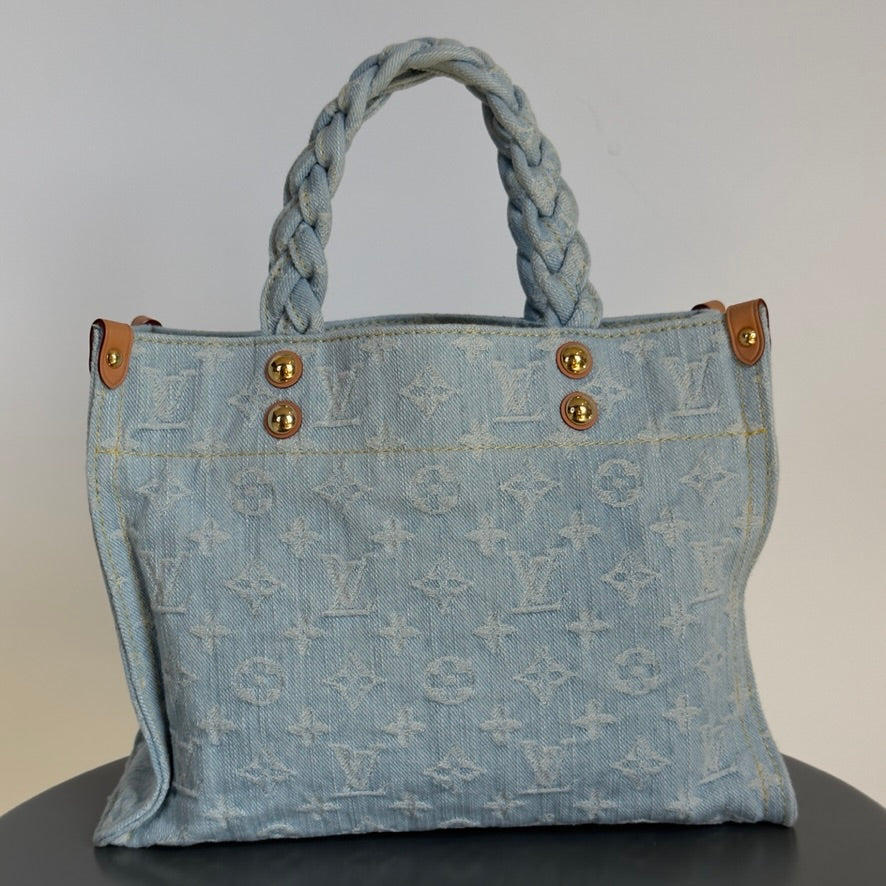 Louis Vuitton Monogram Washed Denim Let Go PM Sky Blue - Queen May