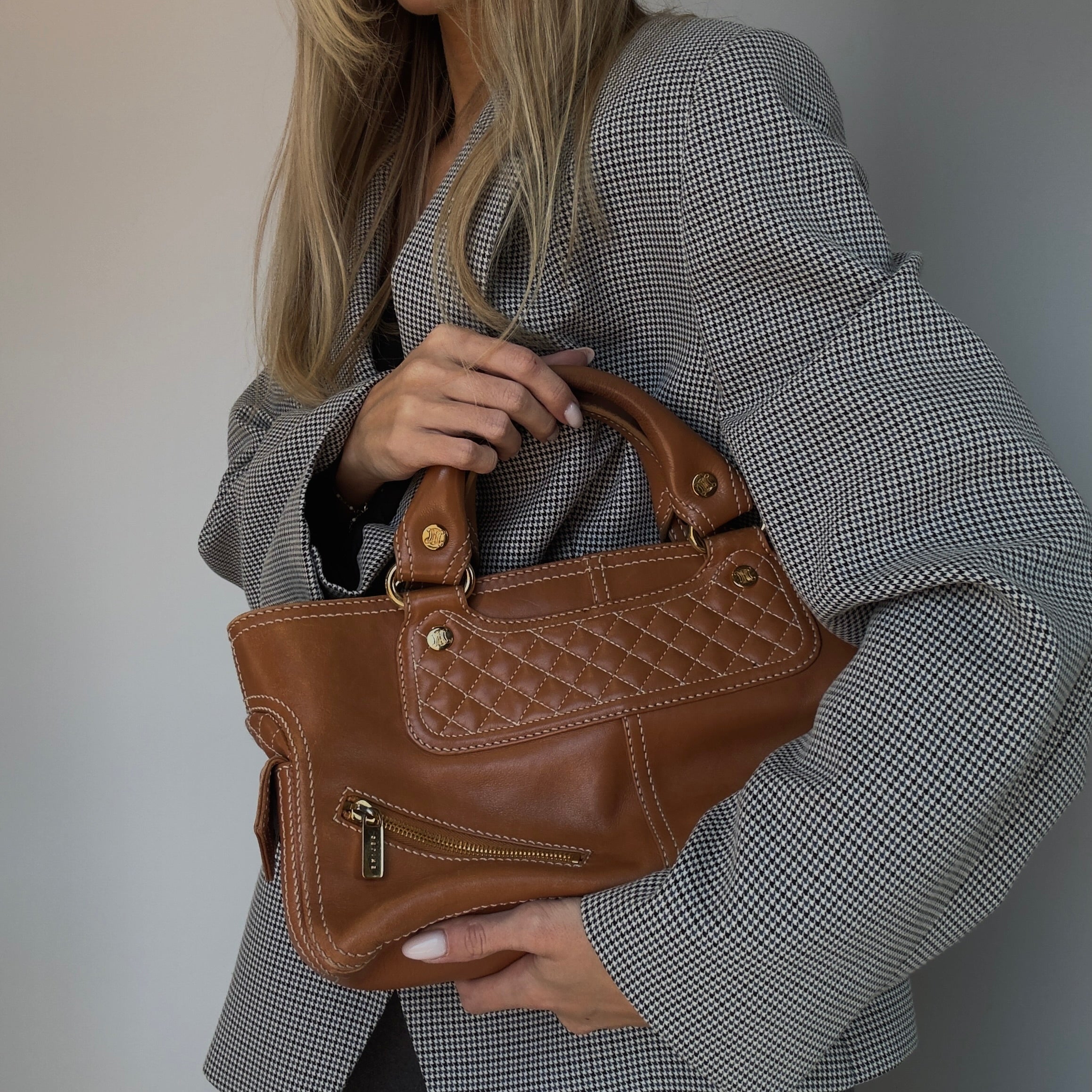 Celine Brown Leather Boogie Bag