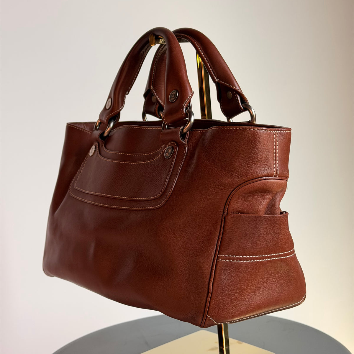 Celine Boogie Bag Brown Leather