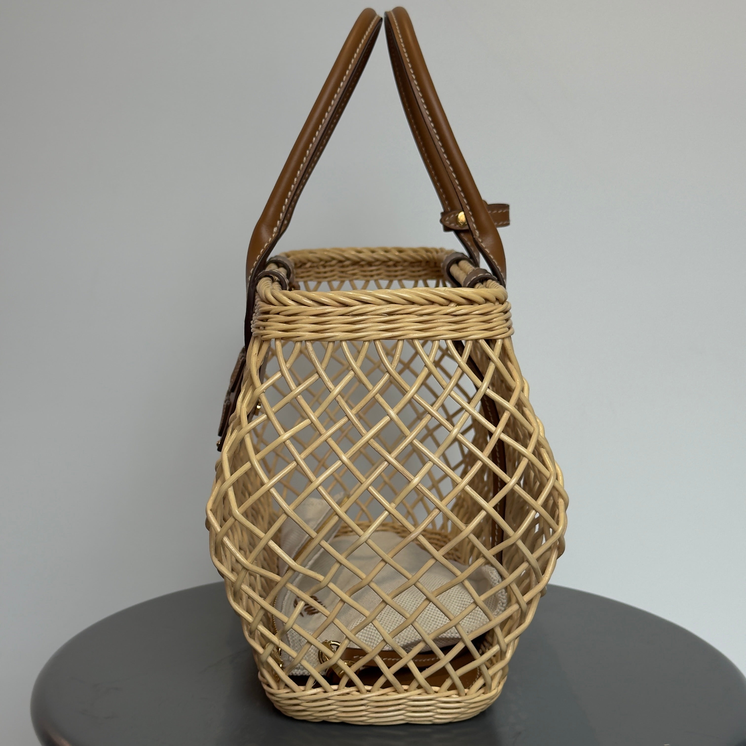 Miu Miu Rattan Basket Bag