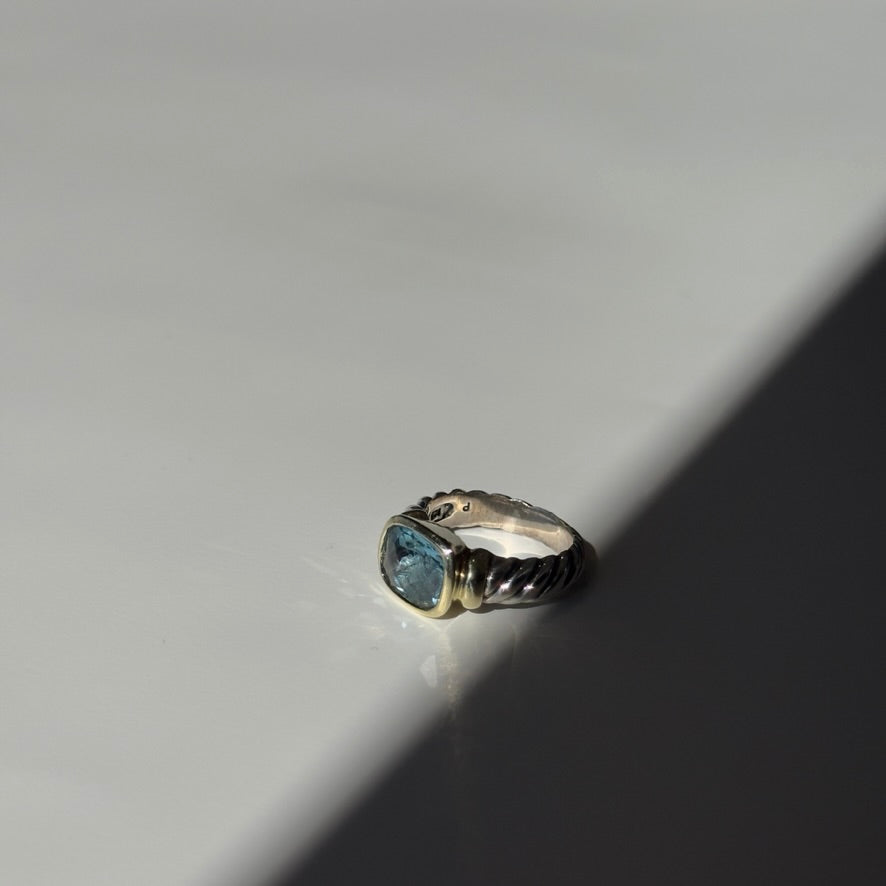 David Yurman Petit Noblesse Ring Blue Topaz - Queen May