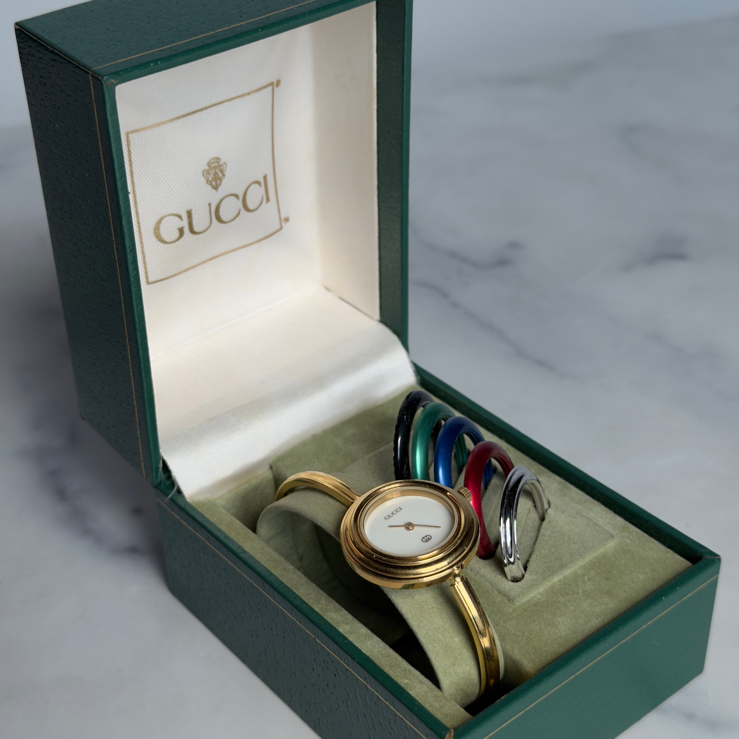 Vintage Gucci Interchangeable Metal Bezel Watch