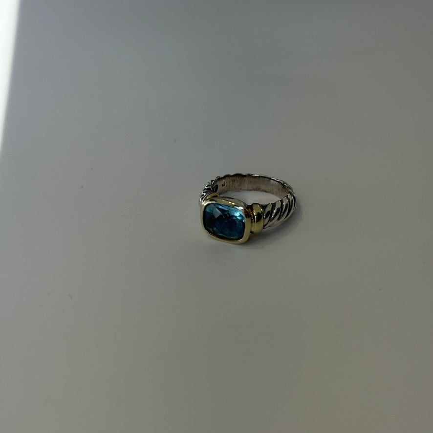 David Yurman Petit Noblesse Ring Blue Topaz - Queen May