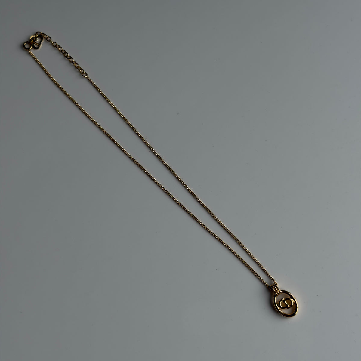 Vintage Christian Dior Logo Necklace