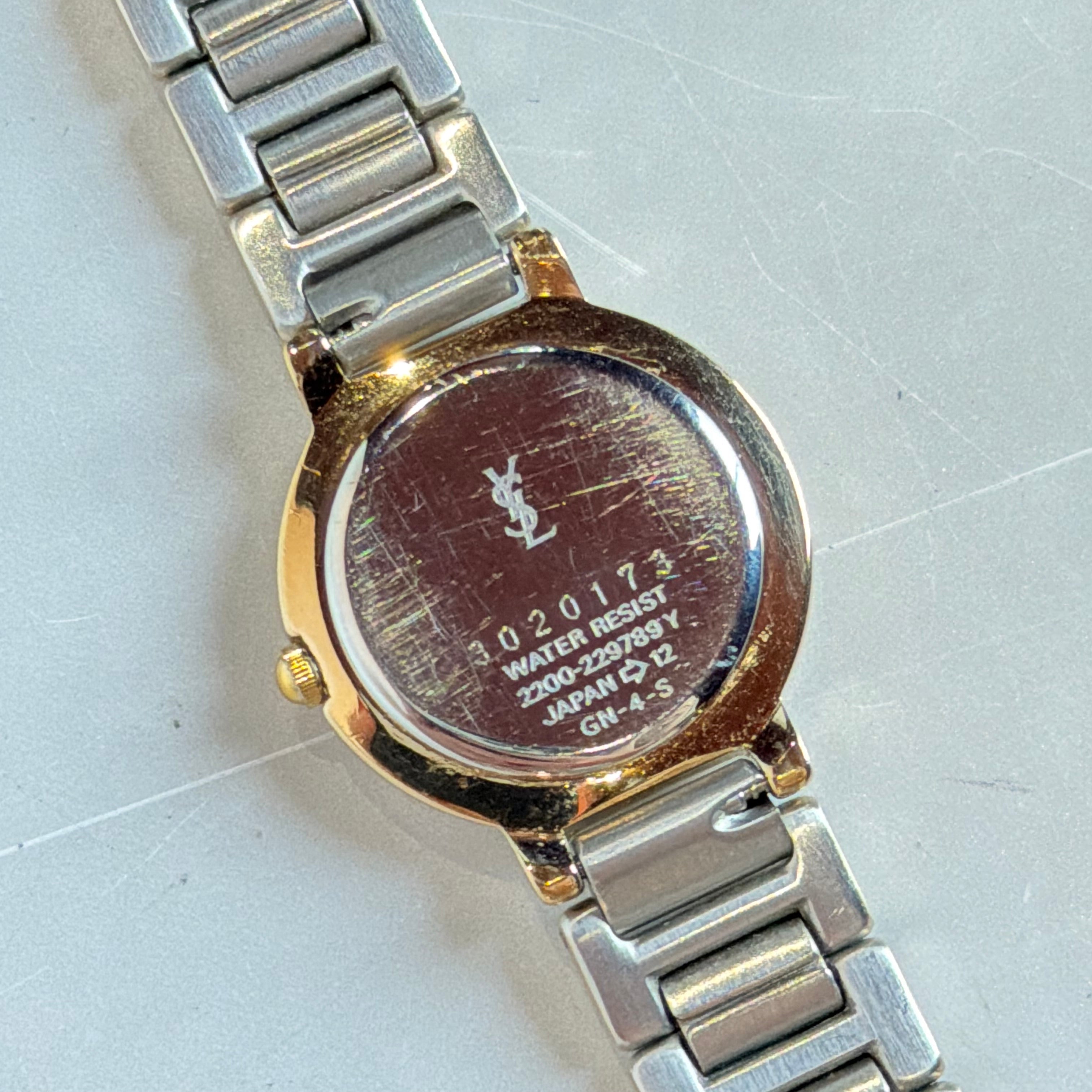 YSL Two Tone Cream Dial Ladies Watch